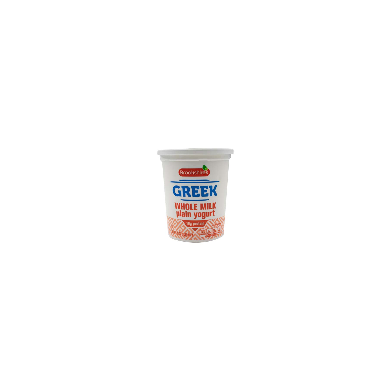 Brookshire's Whole Milk Plain Greek Yogurt - 32 Ounce