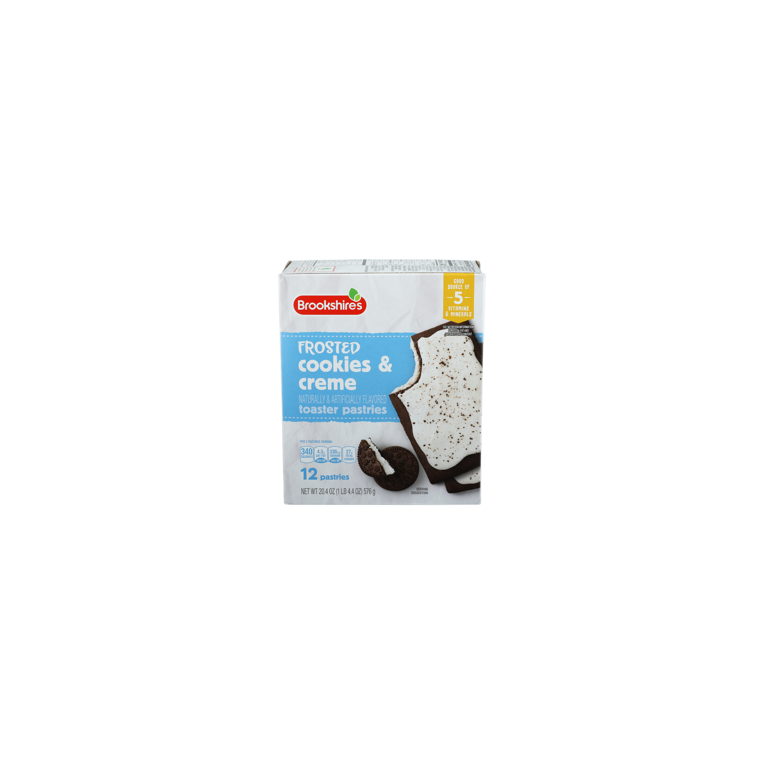 Brookshire's Frosted Cookies & Crème Toaster Pastries - 1.7 Ounce - 12 Count Image 1 of 4