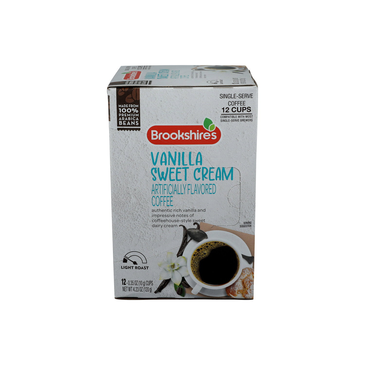 Brookshire's Single-Serve Vanilla Sweet Cream Light Roast Coffee - 0.353 Ounce - 12 Count Image 1 of 3