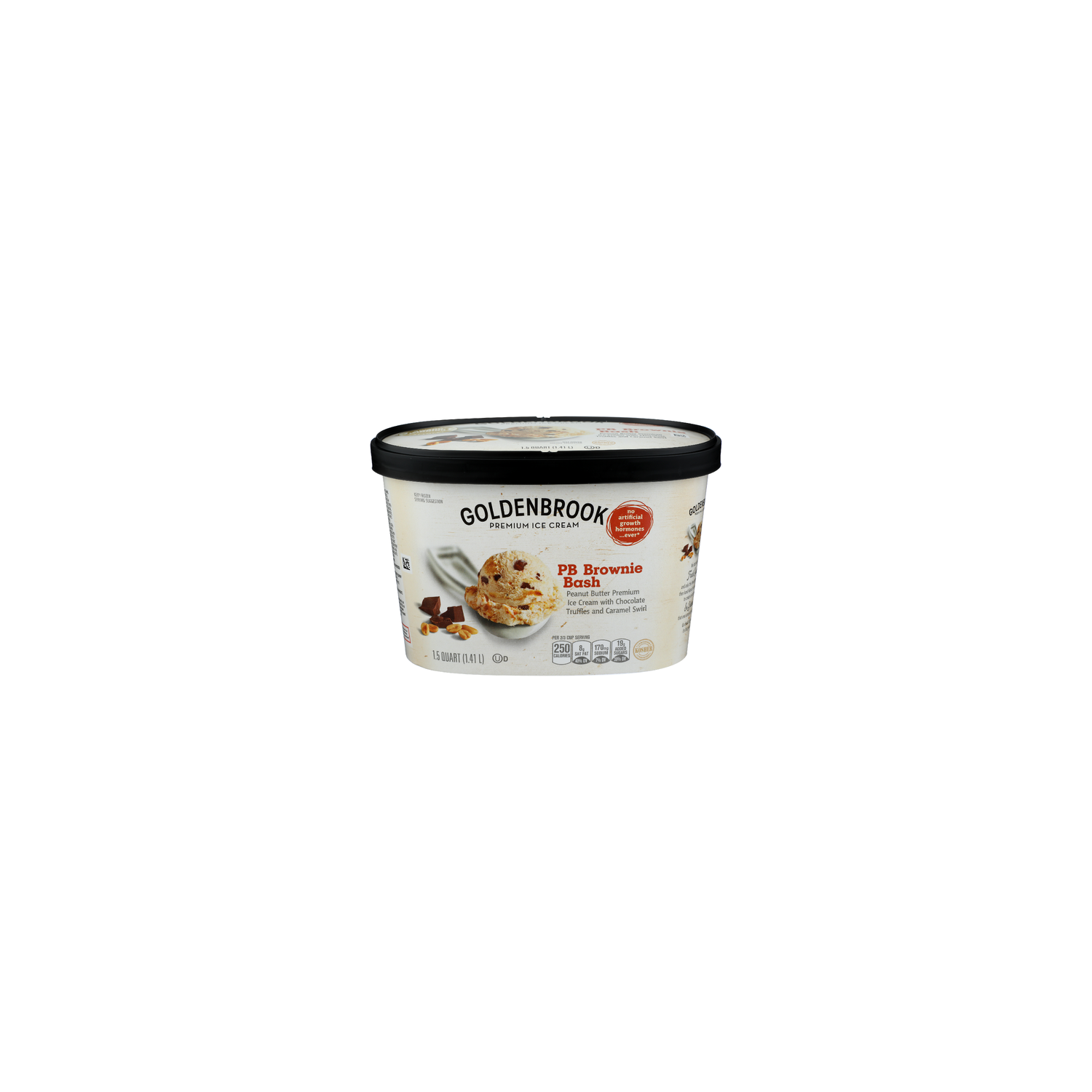 Goldenbrook Pb Brownie Bash Premium Ice Cream - 1.5 Quart Image 1 of 4