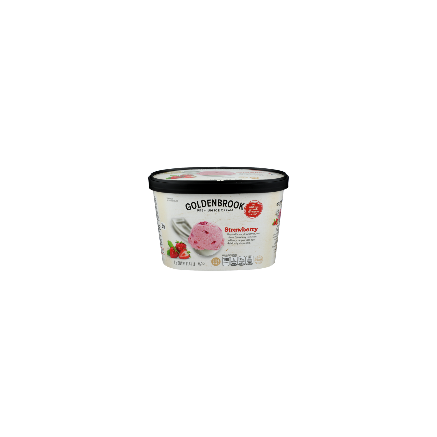 Goldenbrook Strawberry Premium Ice Cream - 1.5 Quart Image 1 of 4