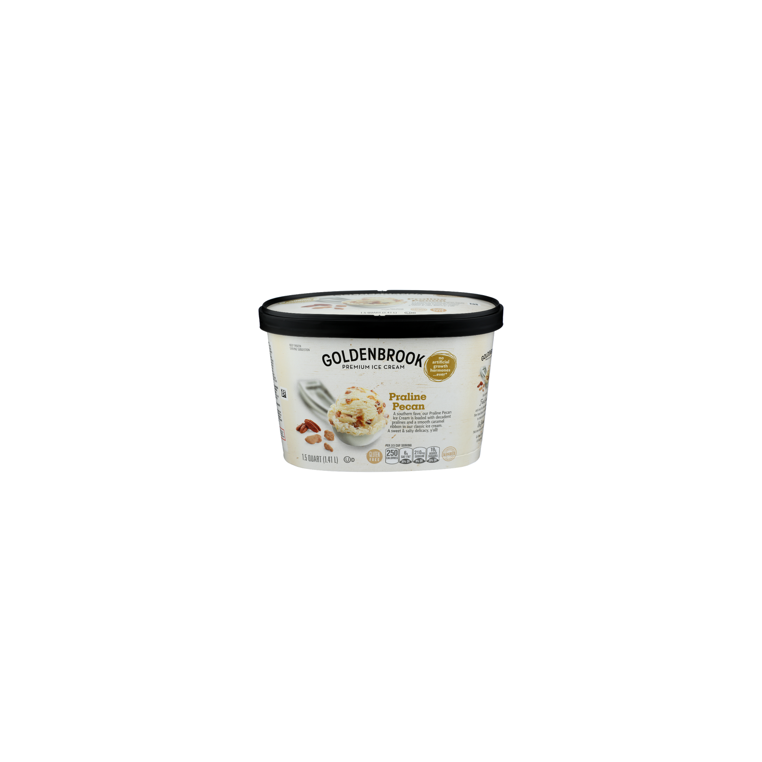 Goldenbrook Pecan Praline Premium Ice Cream - 1.5 Quart Image 1 of 4