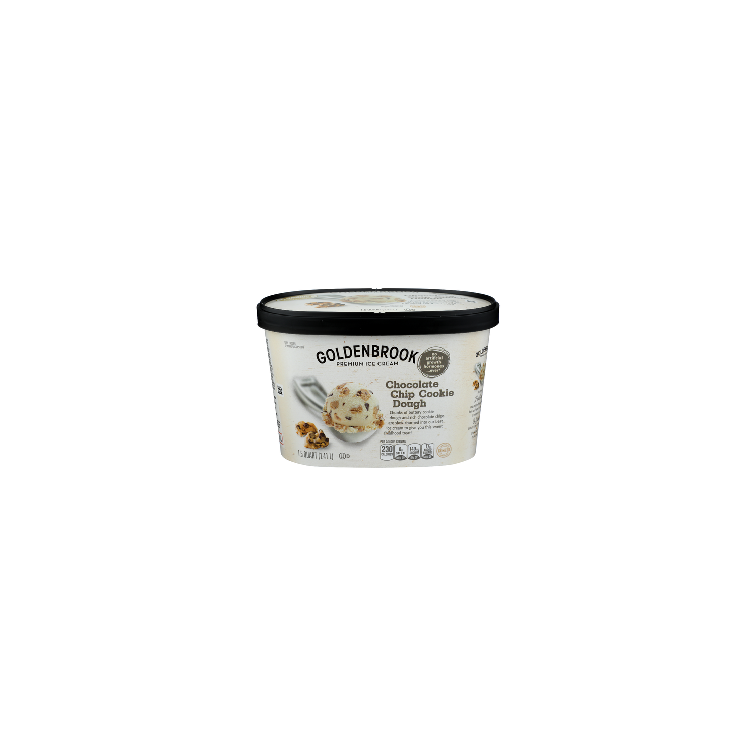 Goldenbrook Chocolate Chip Cookie Dough Premium Ice Cream - 1.5 Quart Image 1 of 4