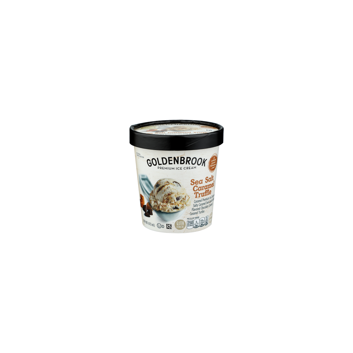 Goldenbrook Sea Salt Caramel Truffle Premium Ice Cream - 1 Pint Image 1 of 4