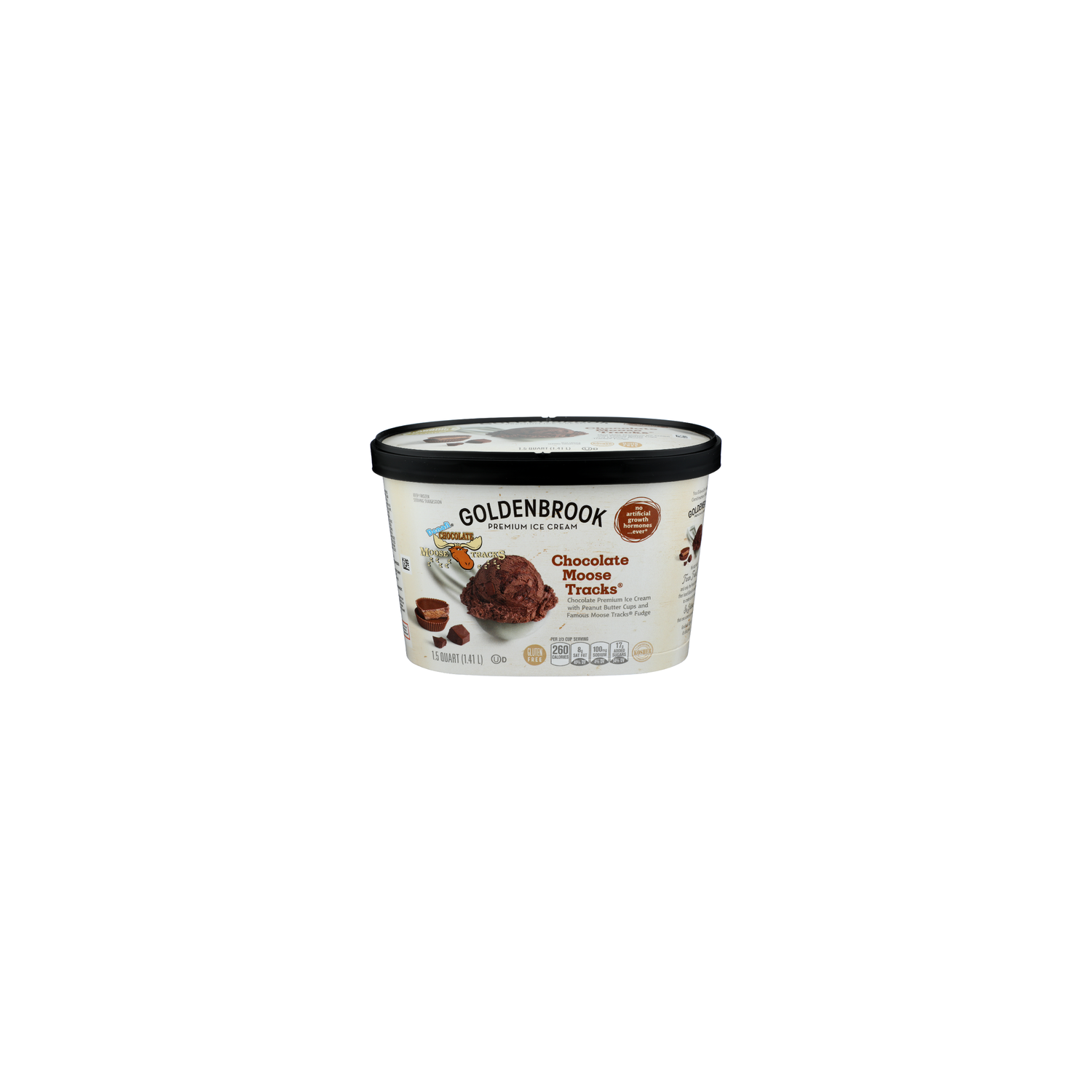 Goldenbrook Chocolate Moose Tracks Premium Ice Cream - 1.5 Quart Image 1 of 4