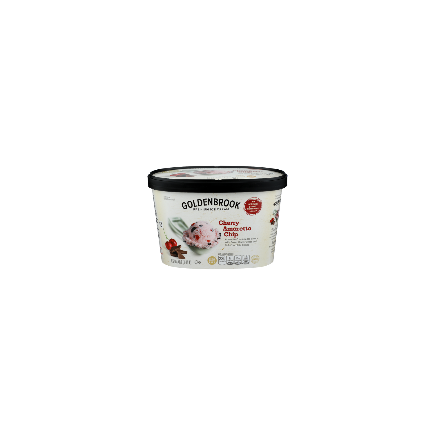 Goldenbrook Cherry Amaretto Chip Premium Ice Cream - 1.5 Quart Image 1 of 4