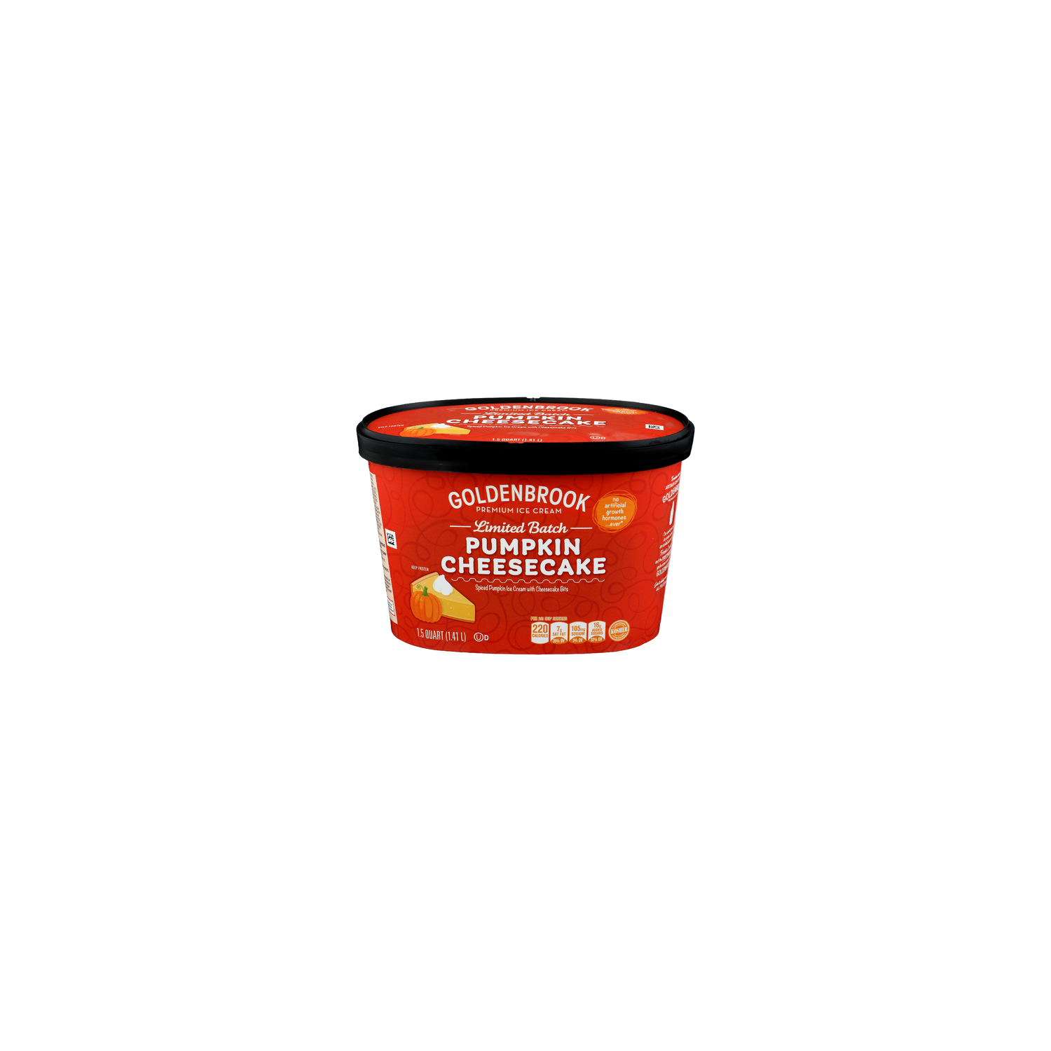 Goldenbrook Pumpkin Cheesecake Premium Ice Cream - 1.5 Quart Image 1 of 4