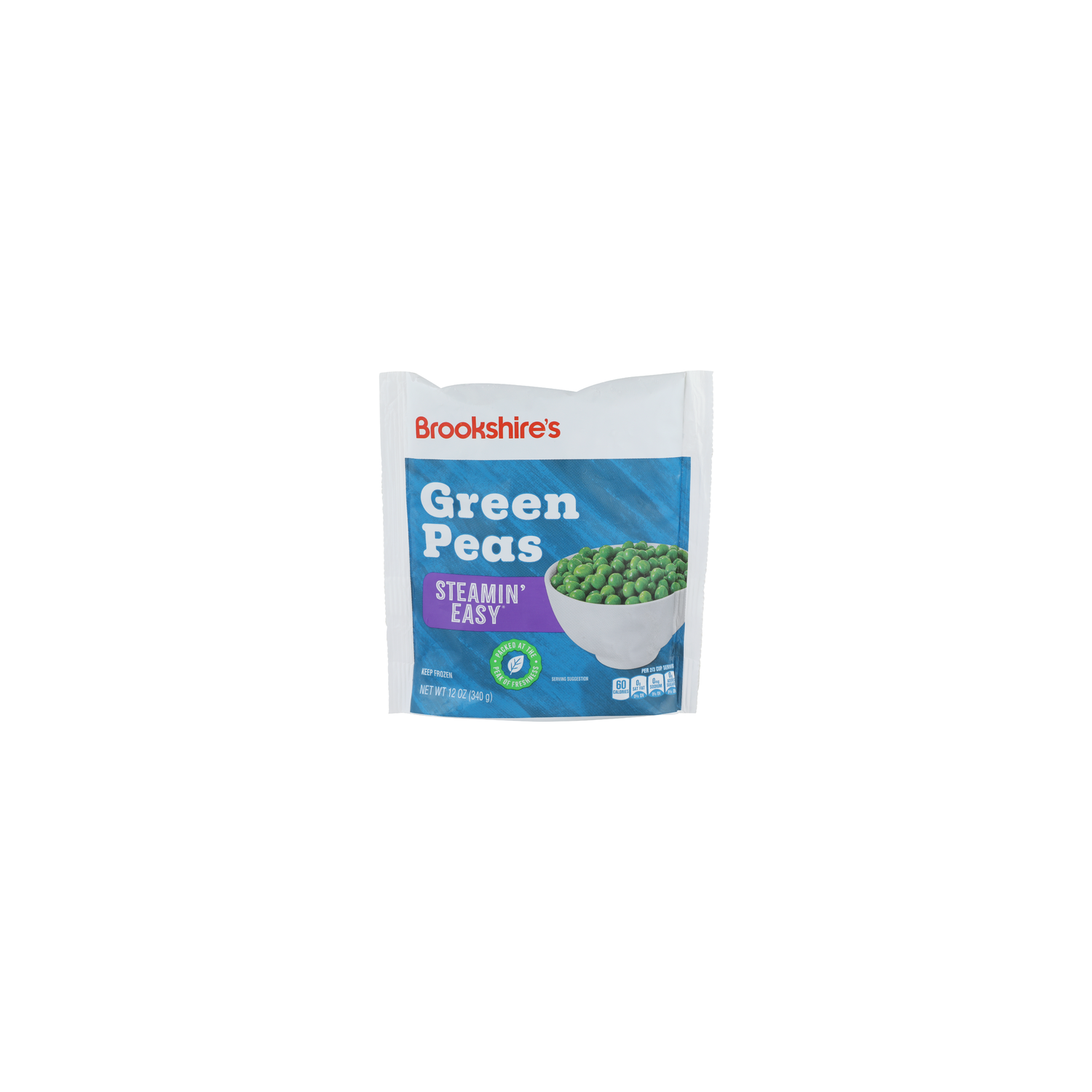 Brookshire's Steamin' Easy Green Peas - 12 Ounce Image 1 of 4