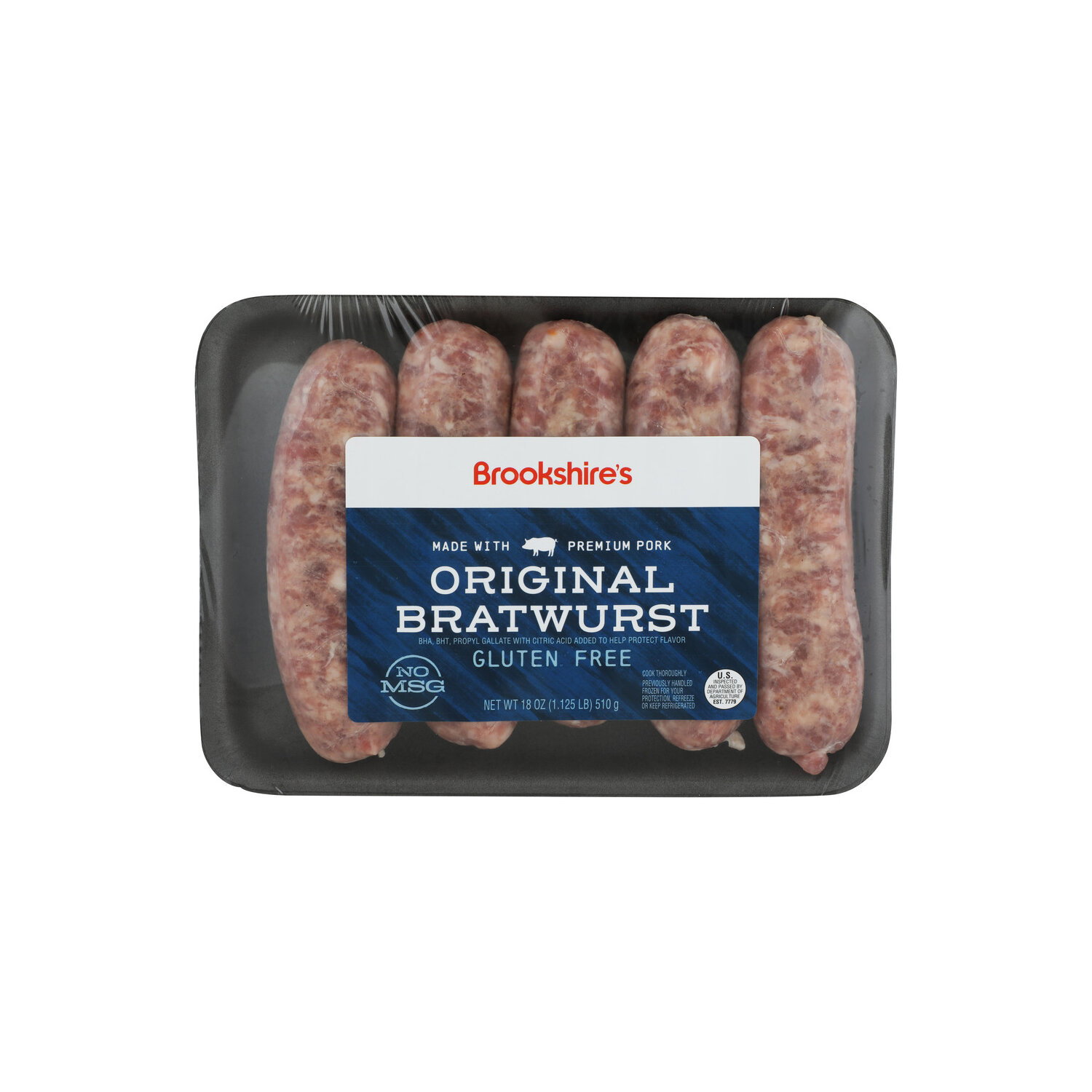 Brookshire's Gluten Free Original Bratwurst - 18 Ounce Image 1 of 4