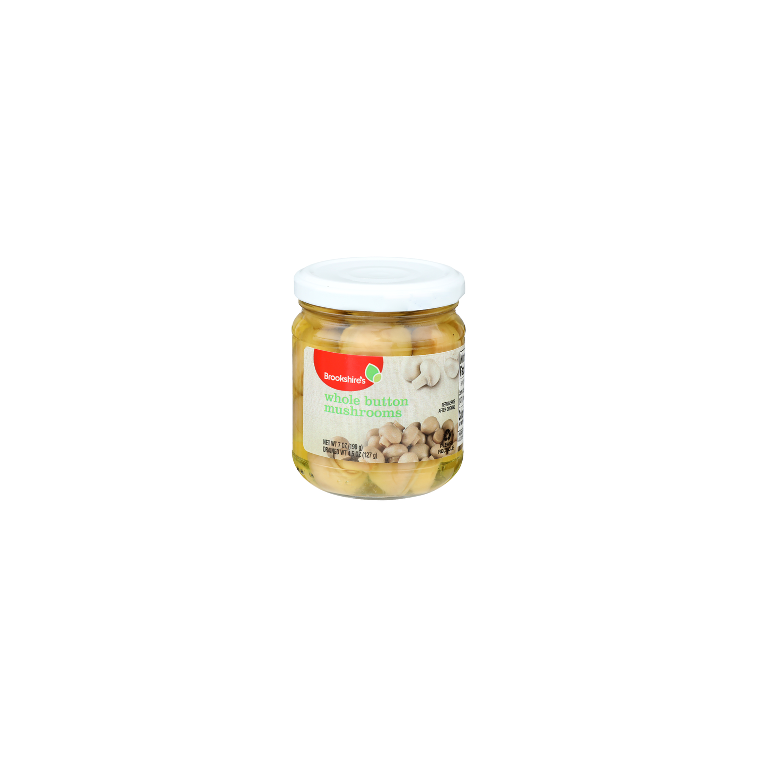 Brookshire's Whole Button Mushrooms - 7 Ounce Image 1 of 4
