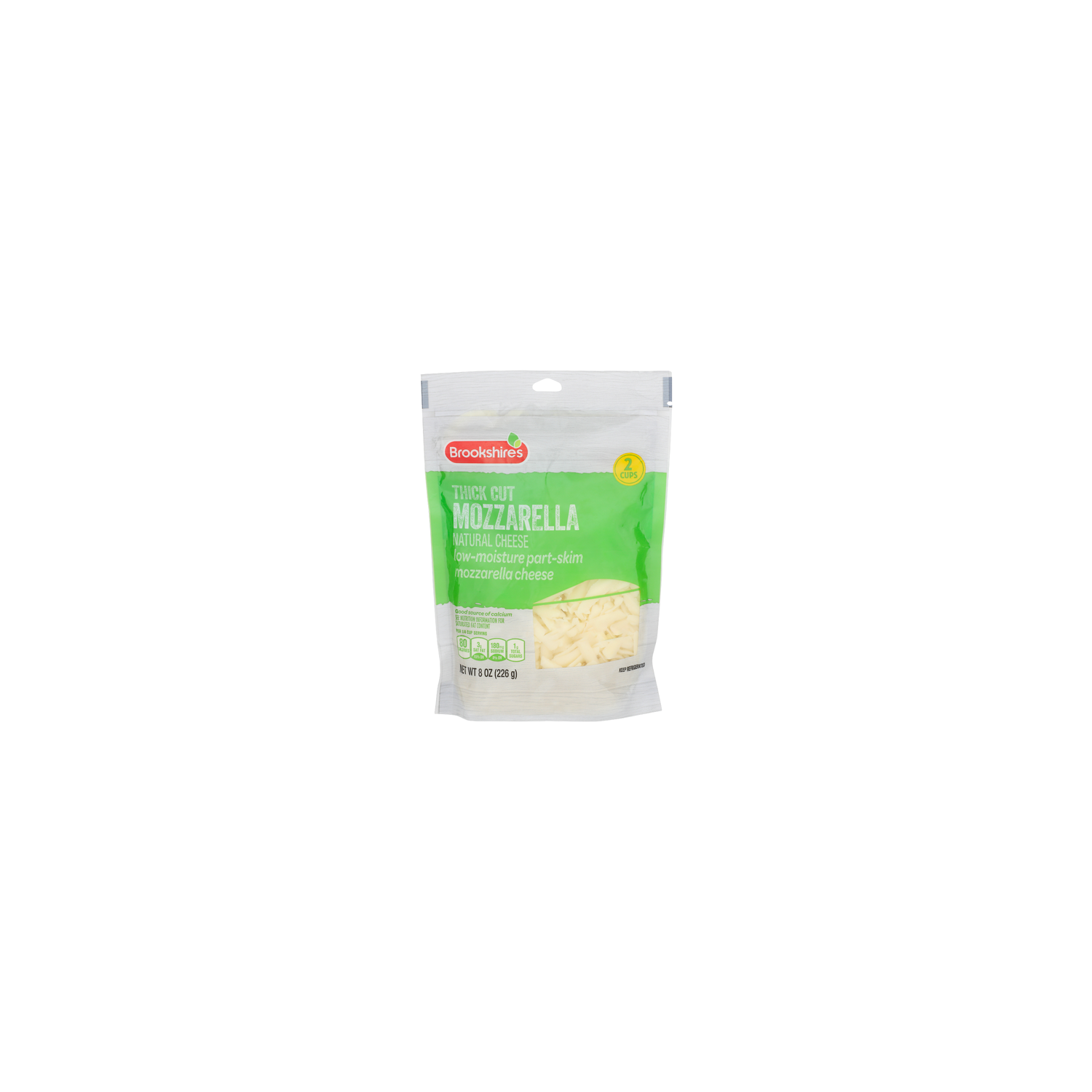 Brookshire's Thick Cut Shredded Mozzarella Cheese - 8 Ounce Image 1 of 4