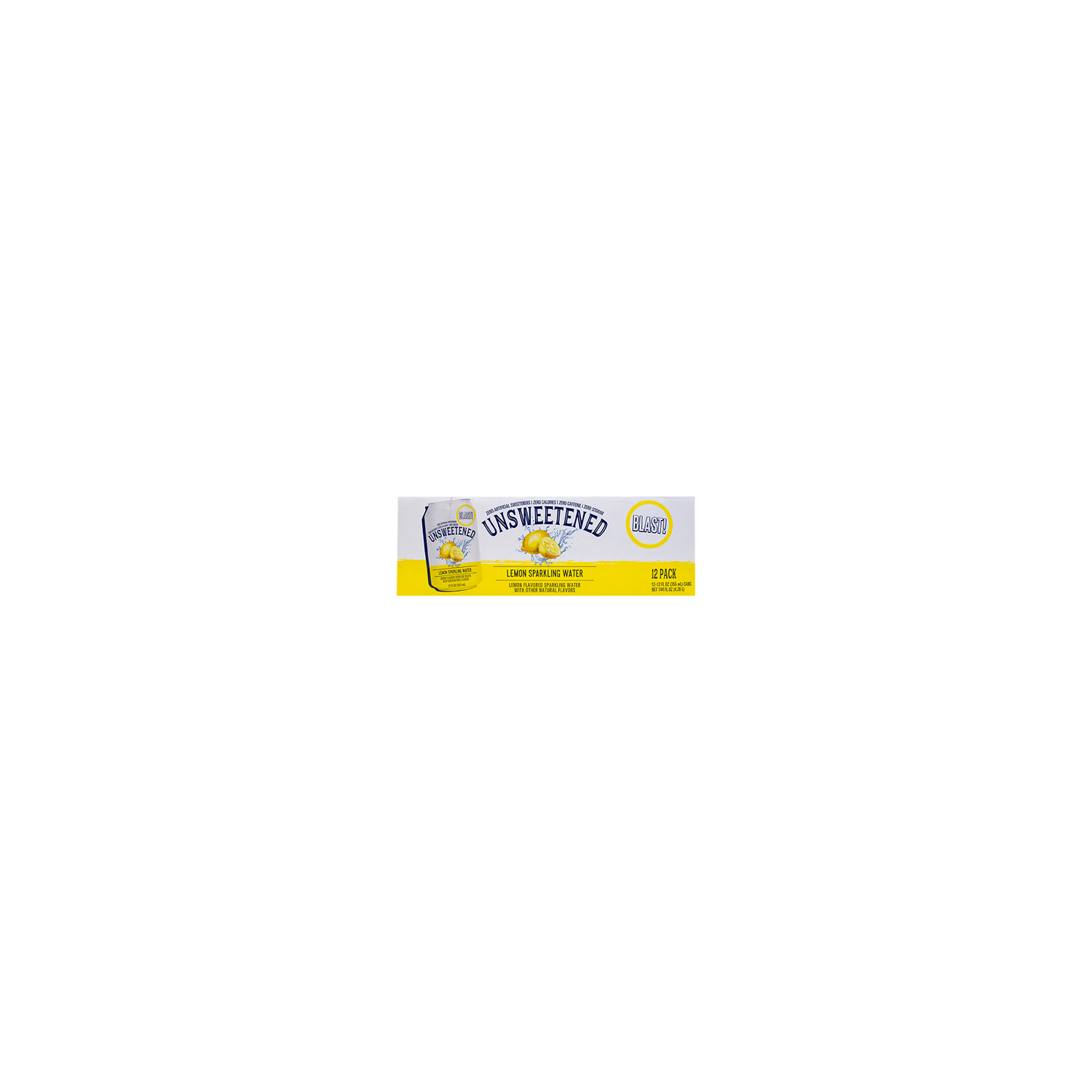 Brookshire's BLAST! Lemon Sparkling Water - 12 Count