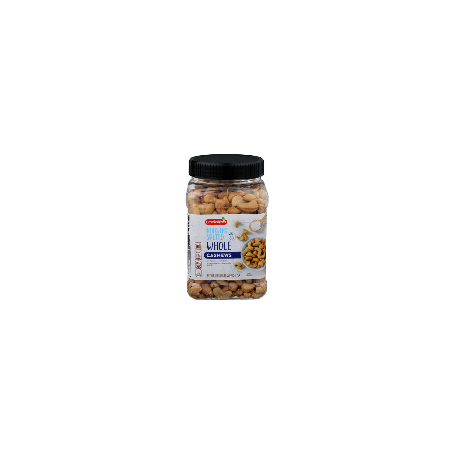 Brookshire's Roasted Salted Whole Cashews - 24 Ounce Image 1 of 4