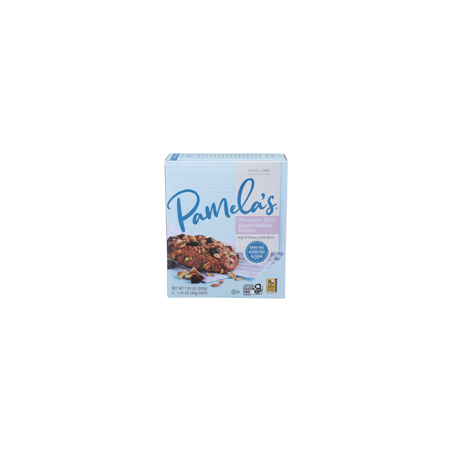 PAMELA's Raisin Walnut & Spice Bars Whenever - 1.41 Ounce - 5 Count Image 1 of 4