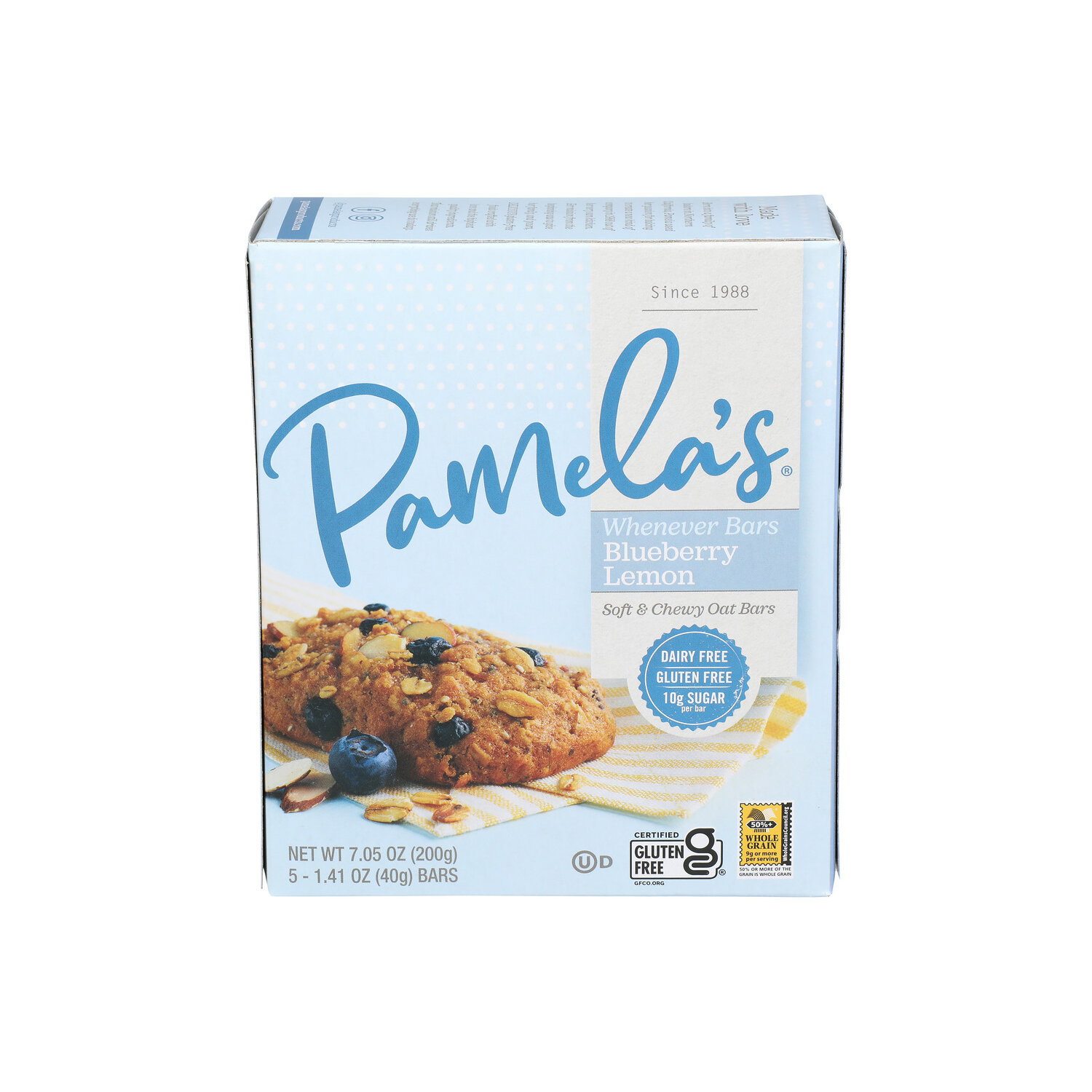 PAMELA's Products Whenever Bars Blueberry Lemon - 1.41 Ounce - 5 Count