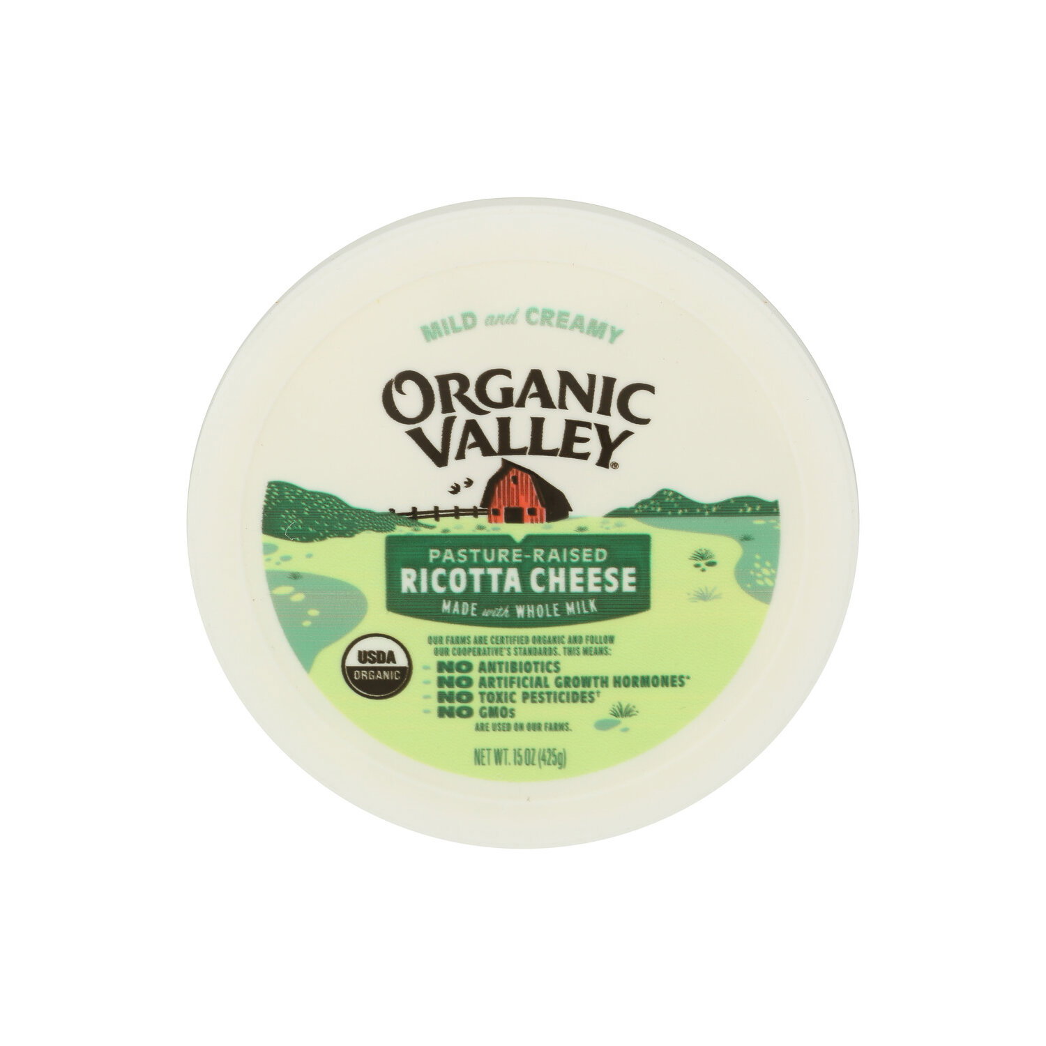 Organic Valley Organic Whole Milk Ricotta Cheese - 15 Ounce Image 1 of 4