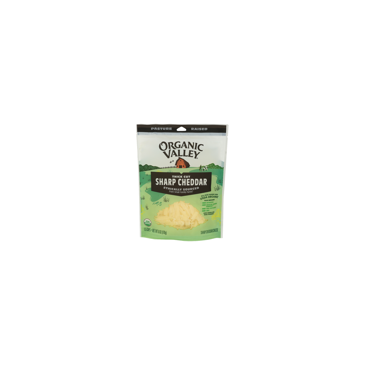 Organic Valley Sharp Shredded Cheddar Cheese - 6 Ounce Image 1 of 4