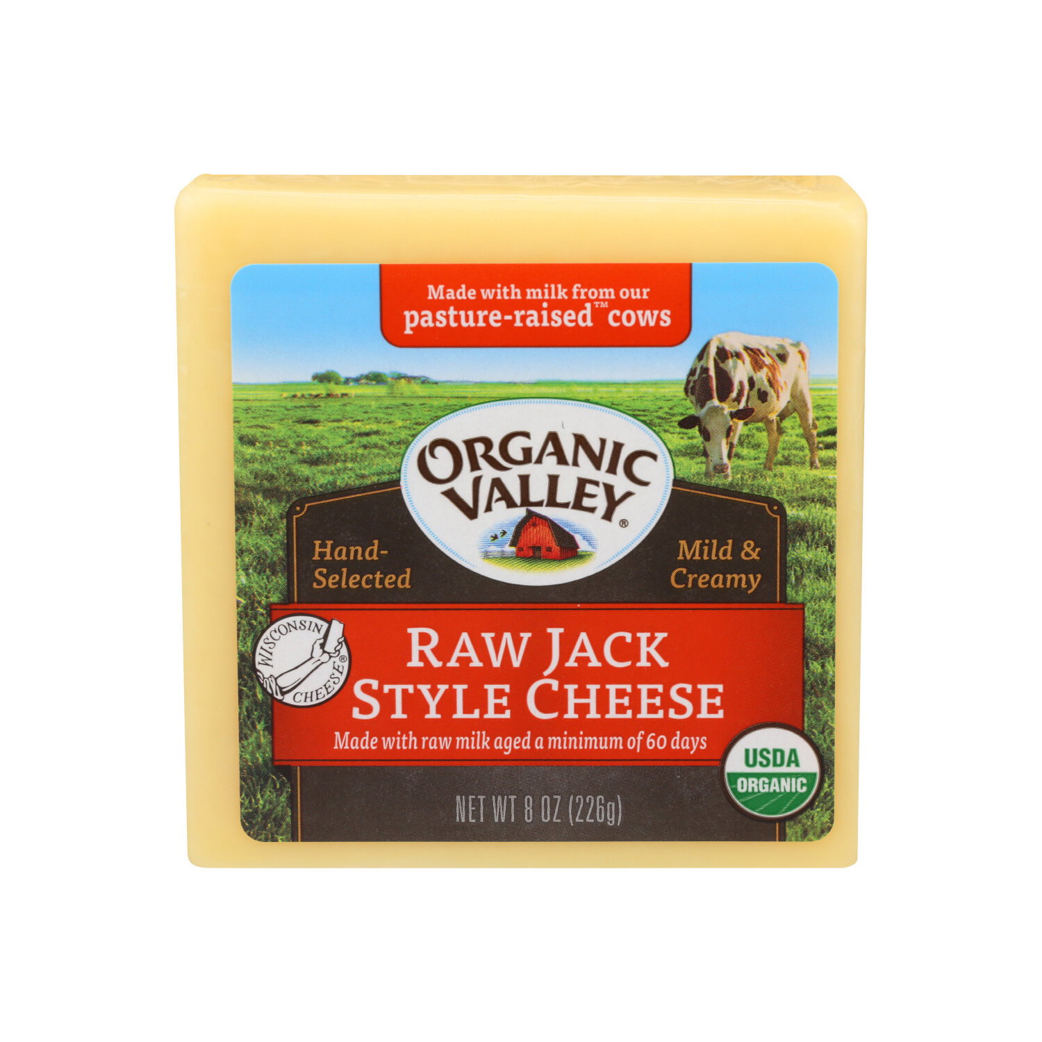Organic Valley Jack-Style Cheese Raw - 8 Ounce Image 1 of 4