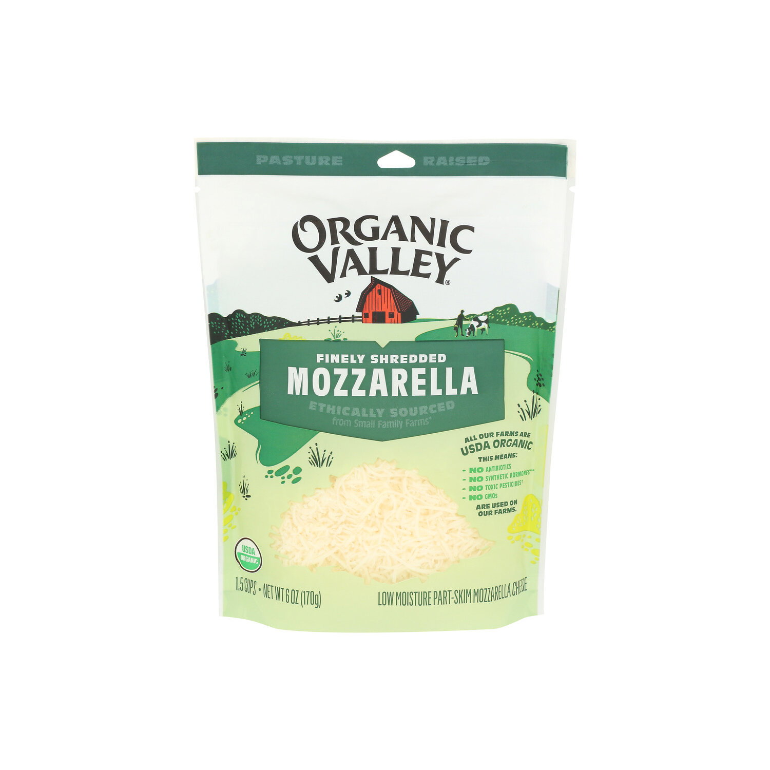 Organic Valley Organic Finely Shredded Mozzarella Cheese - 6 Ounce Image 1 of 4