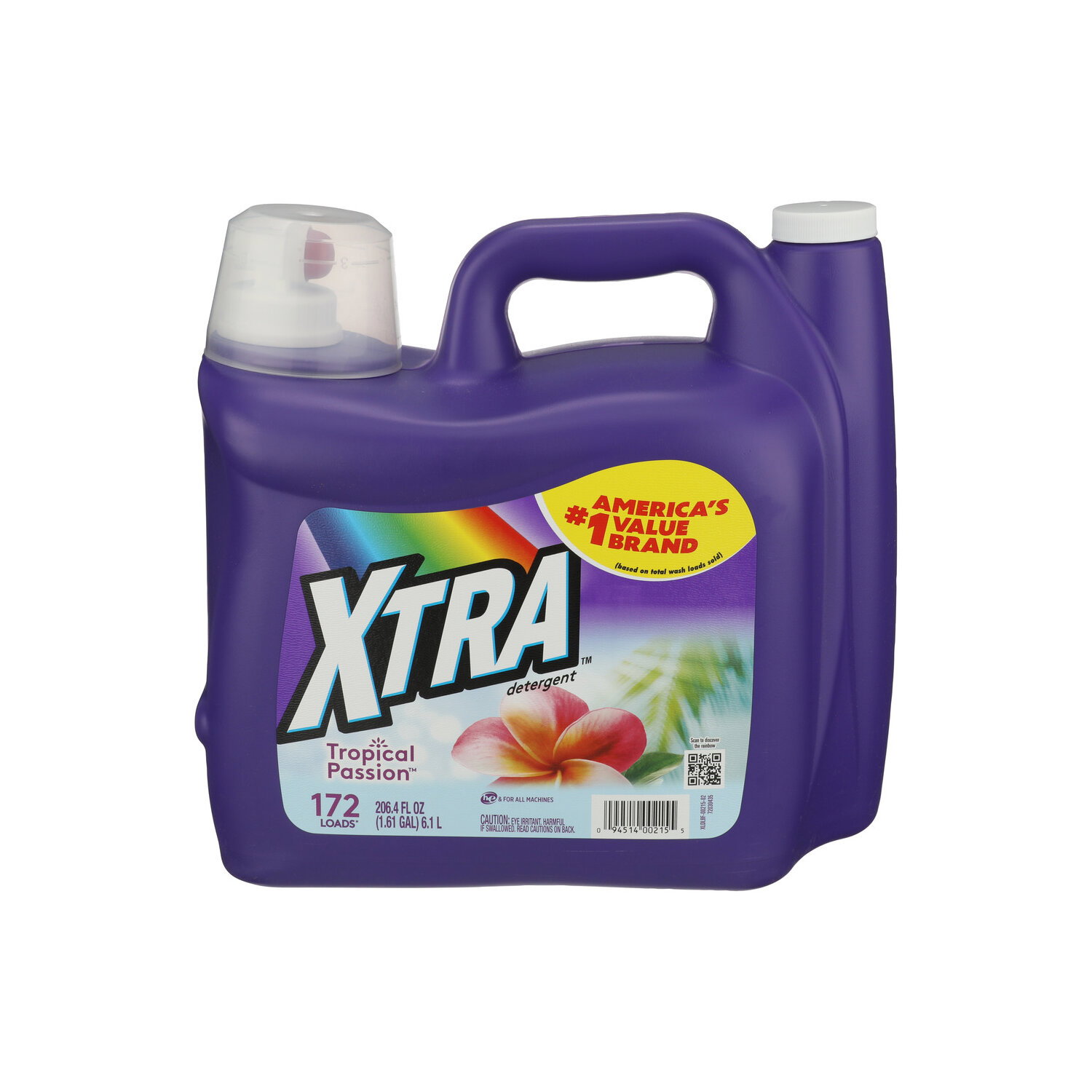 Xtra Liquid Laundry Detergent Tropical Passion - 206.4 Fluid Ounce