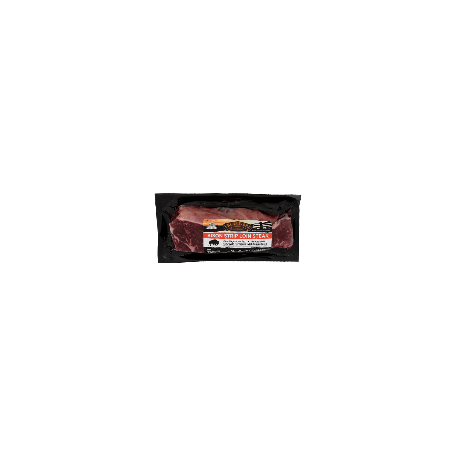 Frontiere Natural Meats Bison Strip Loin Steak - 10 Ounce Image 1 of 4