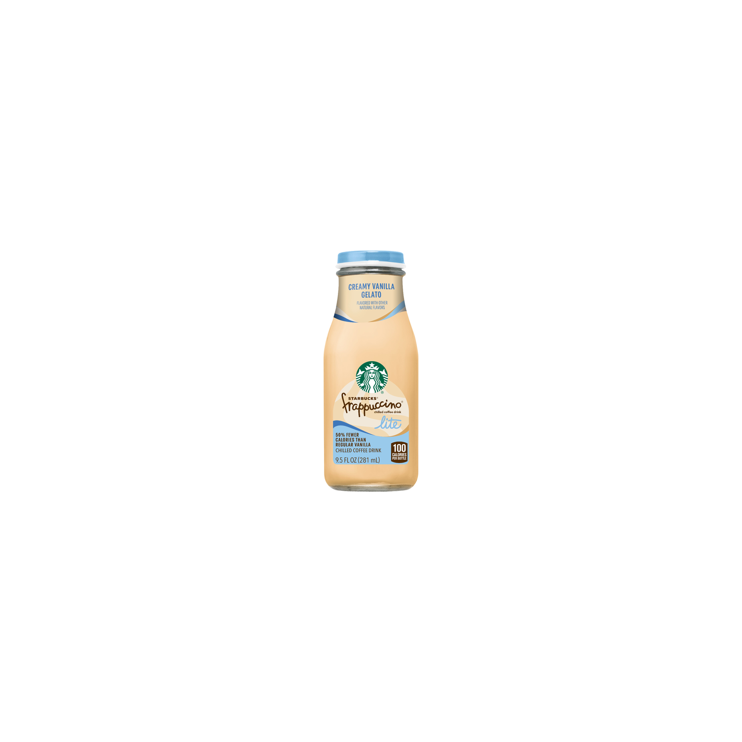 Starbucks Frappuccino Chilled Coffee Drink Lite Creamy Vanilla Gelato - 9.5 Fluid Ounce