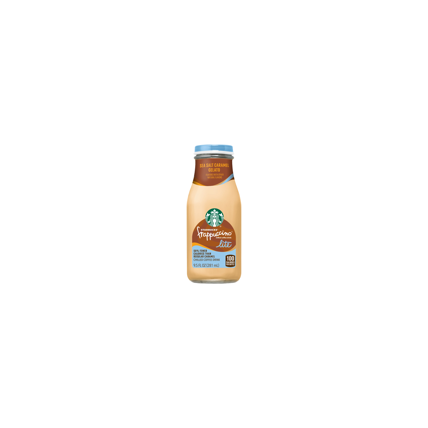 Starbucks Frappuccino Chilled Coffee Drink Lite Sea Salt Caramel Gelato - 9.5 Fluid Ounce