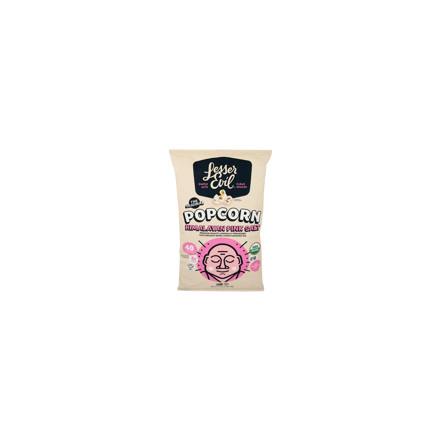Lesserevil Coconut + Pink Salt Himalayan Organic Popcorn - 4.6 Ounce Image 1 of 4