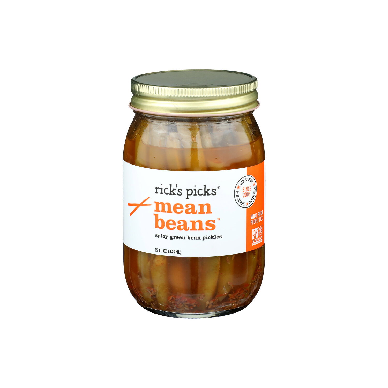 RICK's Picks Spicy Green Bean Pickles Mean Beans - 15 Fluid Ounce Image 1 of 4