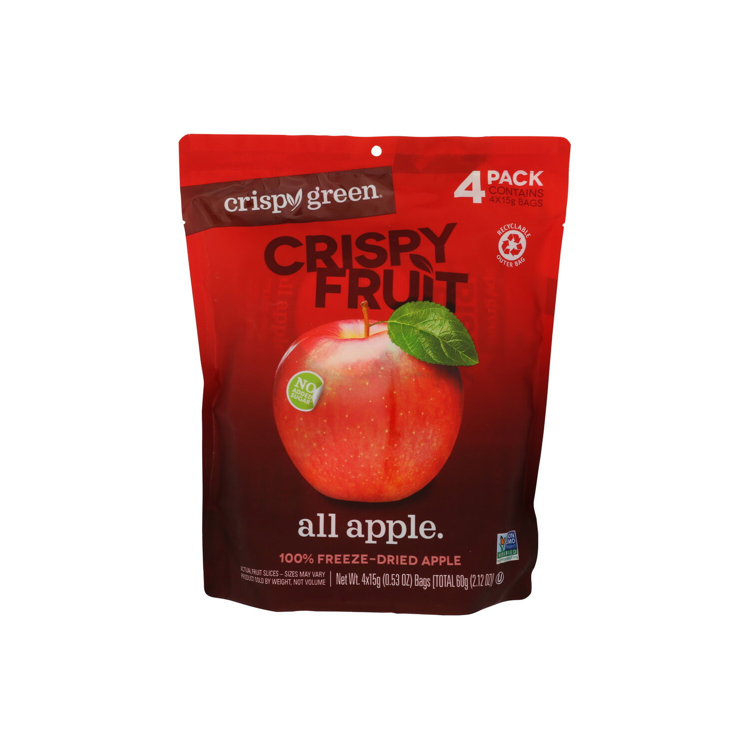 Crispy Green All Apple Freeze Dried Fruit - 15 Gram - 4 Count
