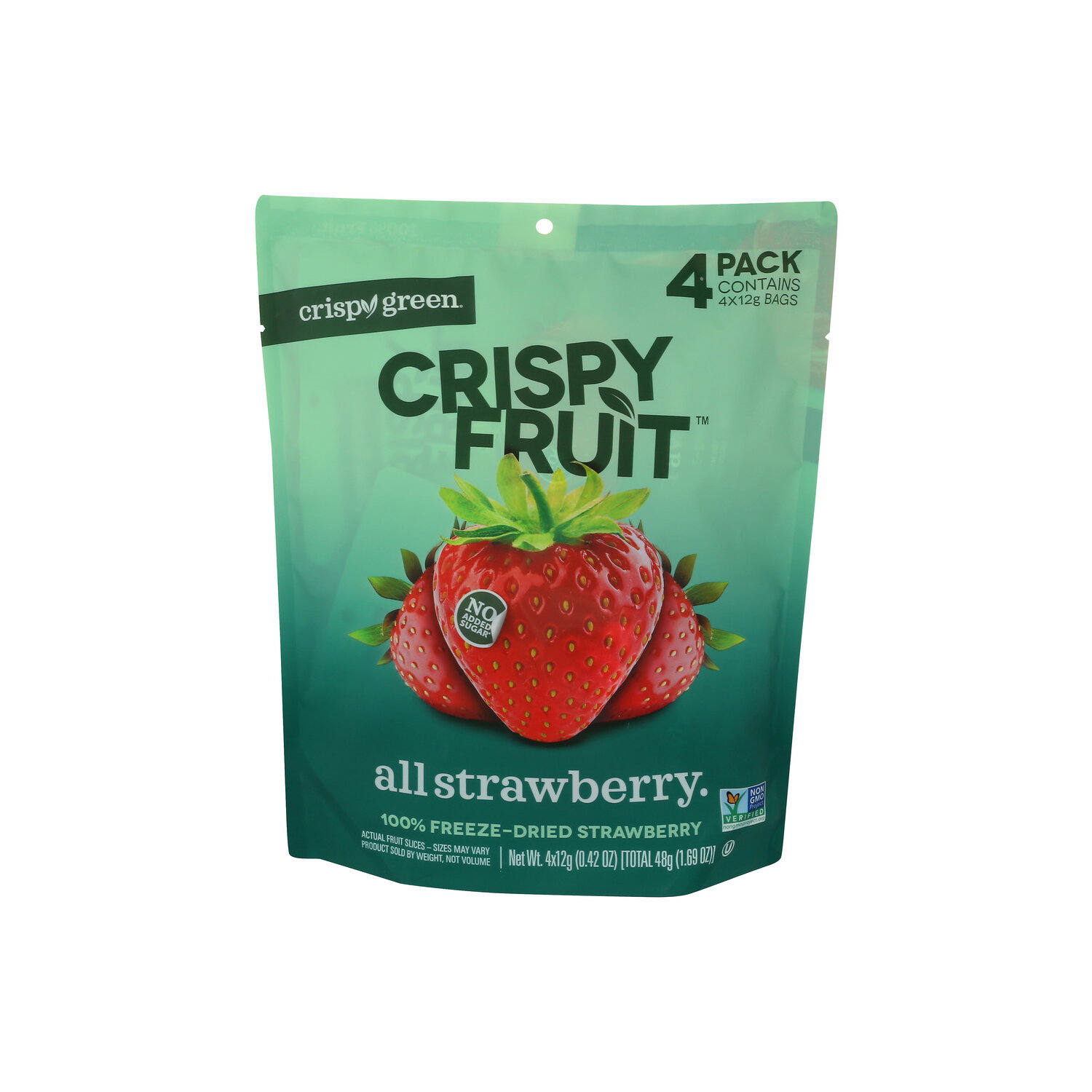 Crispy Green All Strawberry Freeze Dried Fruit - 12 Gram - 4 Count