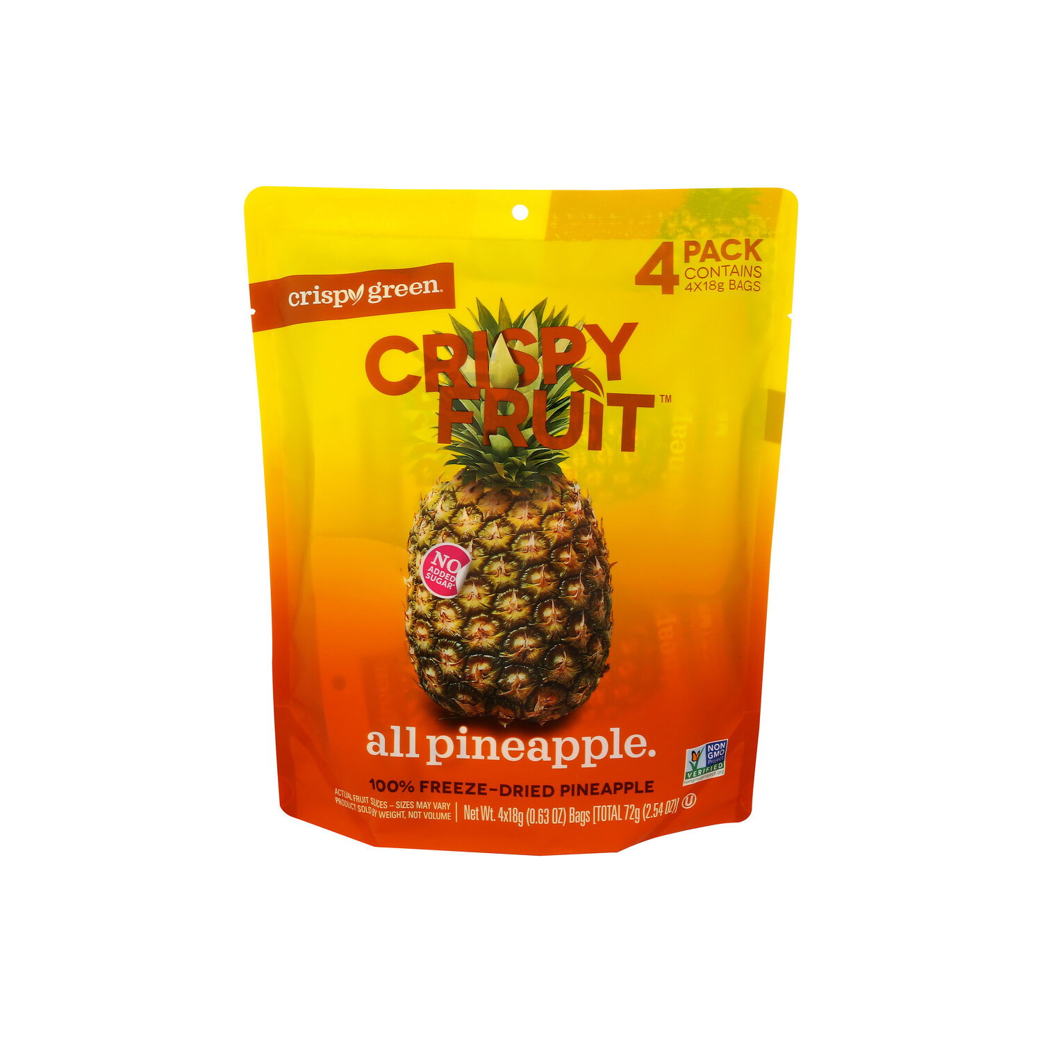 Crispy Green All Pineapple Freeze Dried Fruit - 18 Gram - 4 Count Image 1 of 3