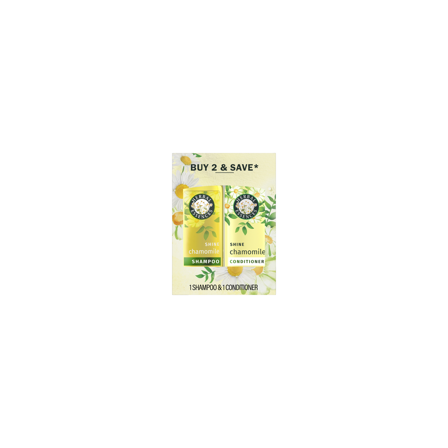 Herbal Essences Shine Collection Chamomile Shampoo And Conditioner Set, , Shines Smooths Hair, Mineral Oil Free - 1 Kit Image 1 of 2