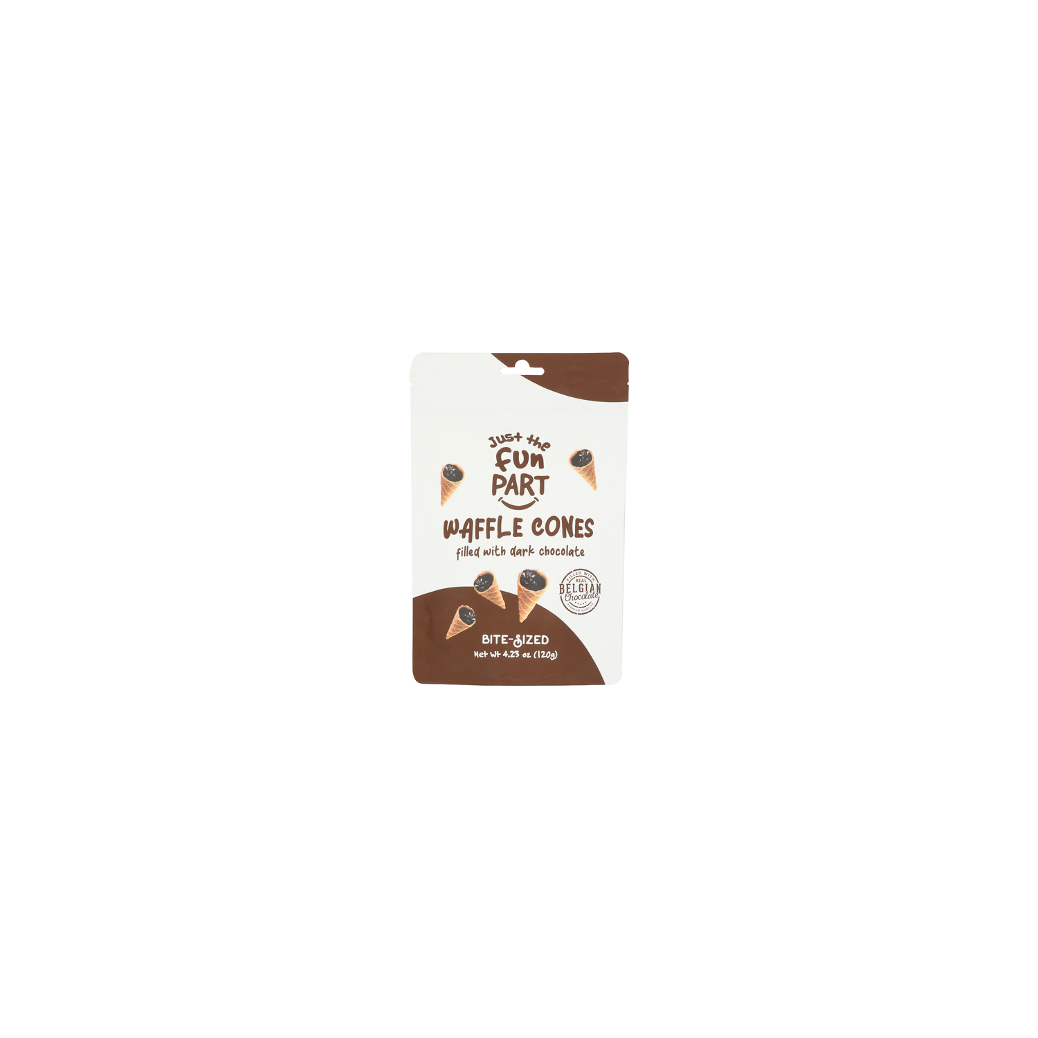 Just The Fun Part Waffle Cone Mini Dk Choc - 4.23 Ounce Image 1 of 2