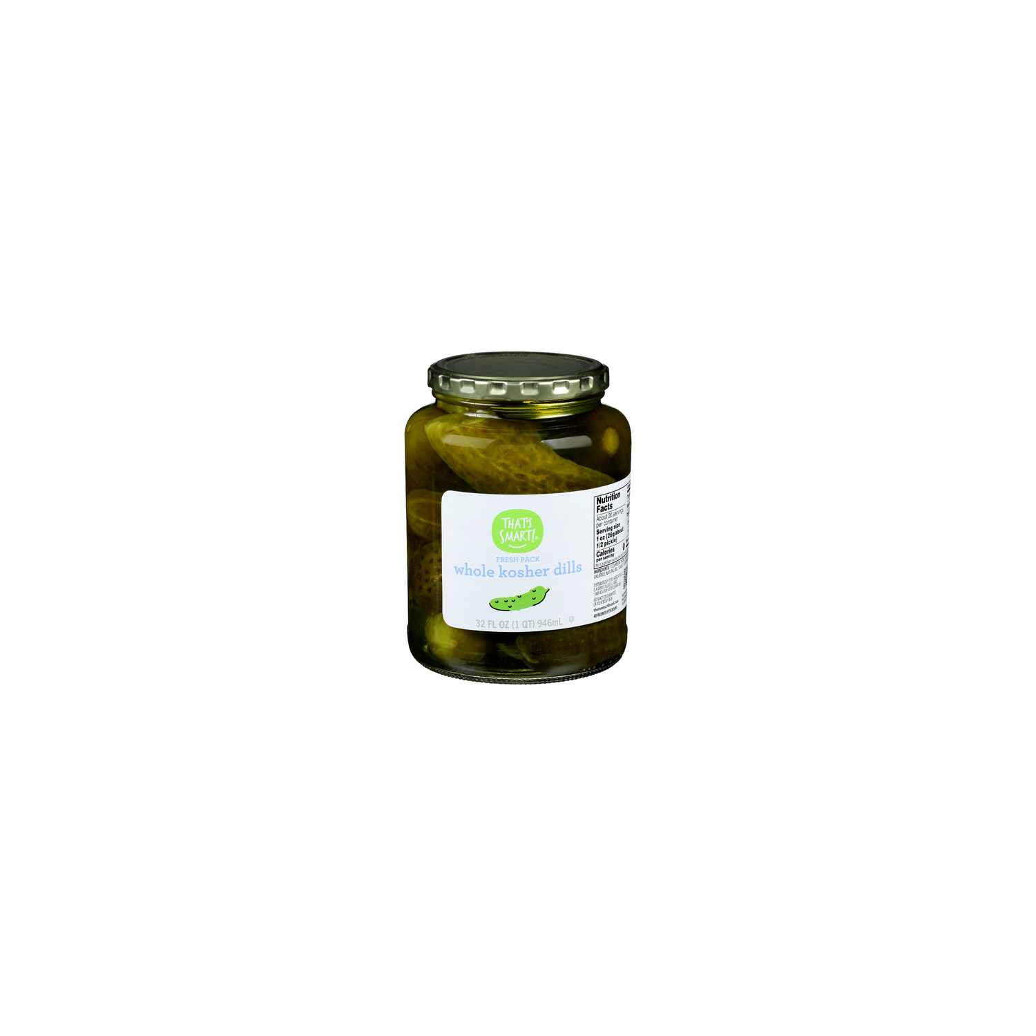 THAT's SMART! Fresh Pack Whole Kosher Dills - 32 Fluid Ounce Image 1 of 4