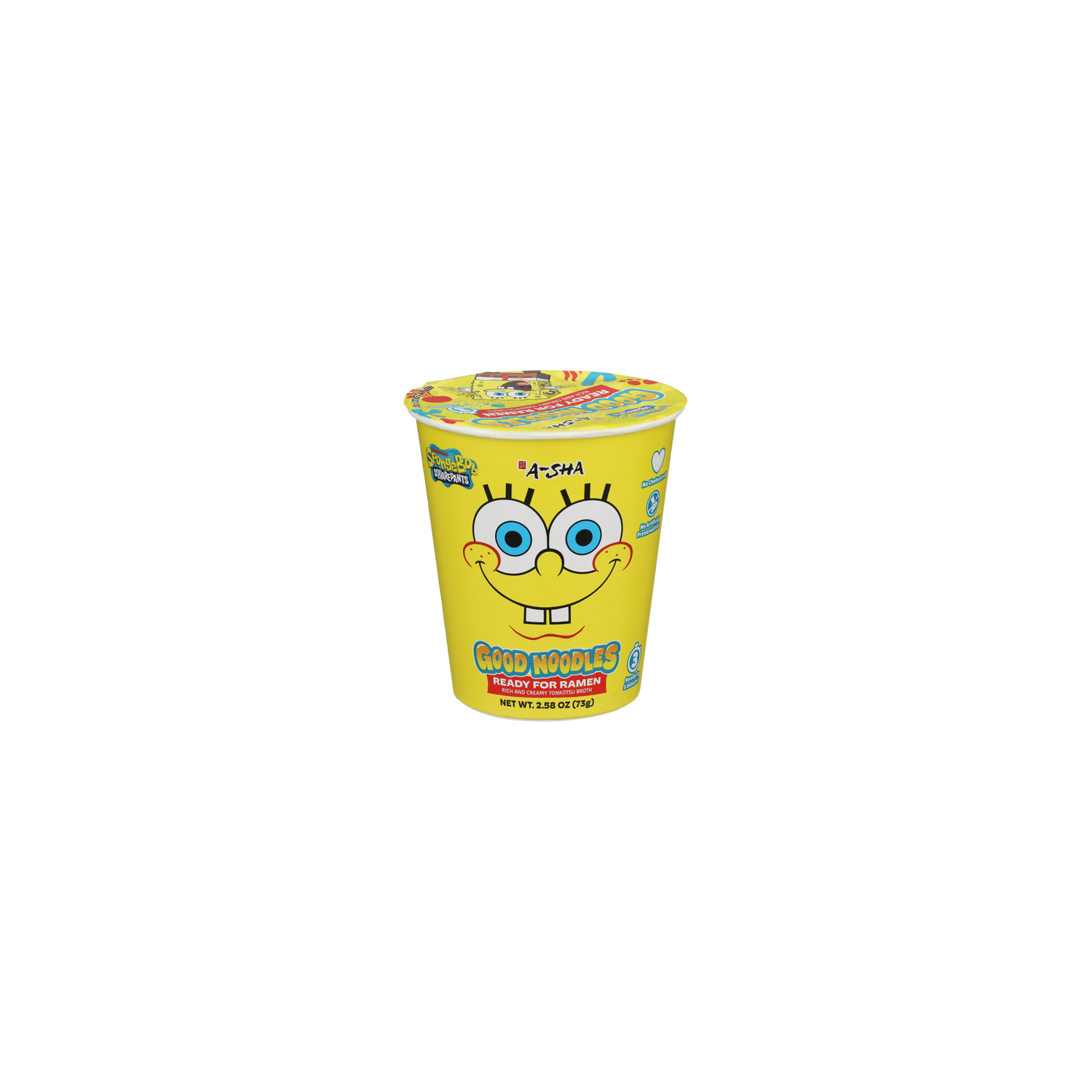 A-SHA Tonkotsu Spongebob Good Noodles Ready For Ramen - 2.58 Ounce Image 1 of 4