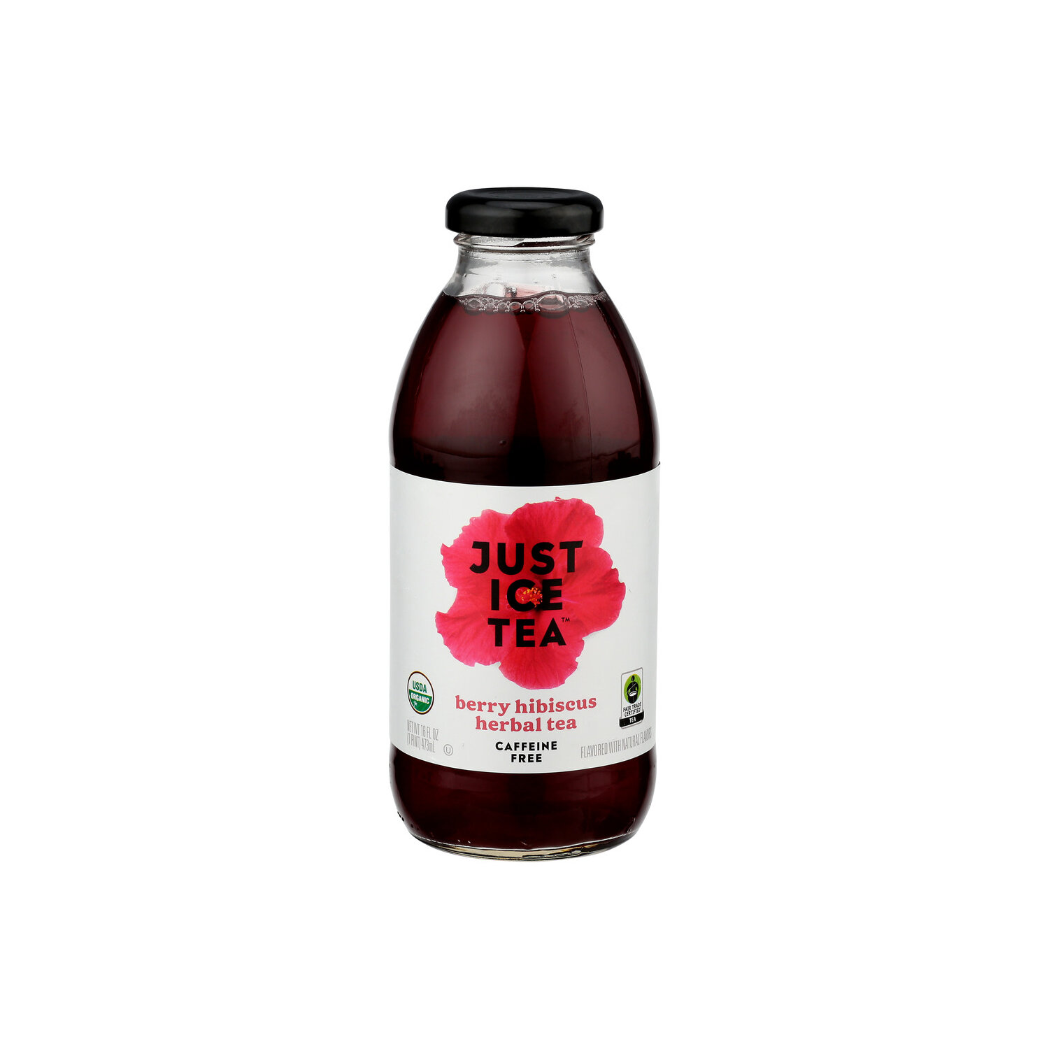 Just Ice Tea Organic Berry Hibiscus Herbal Ice Tea - 16 Fluid Ounce Image 1 of 4
