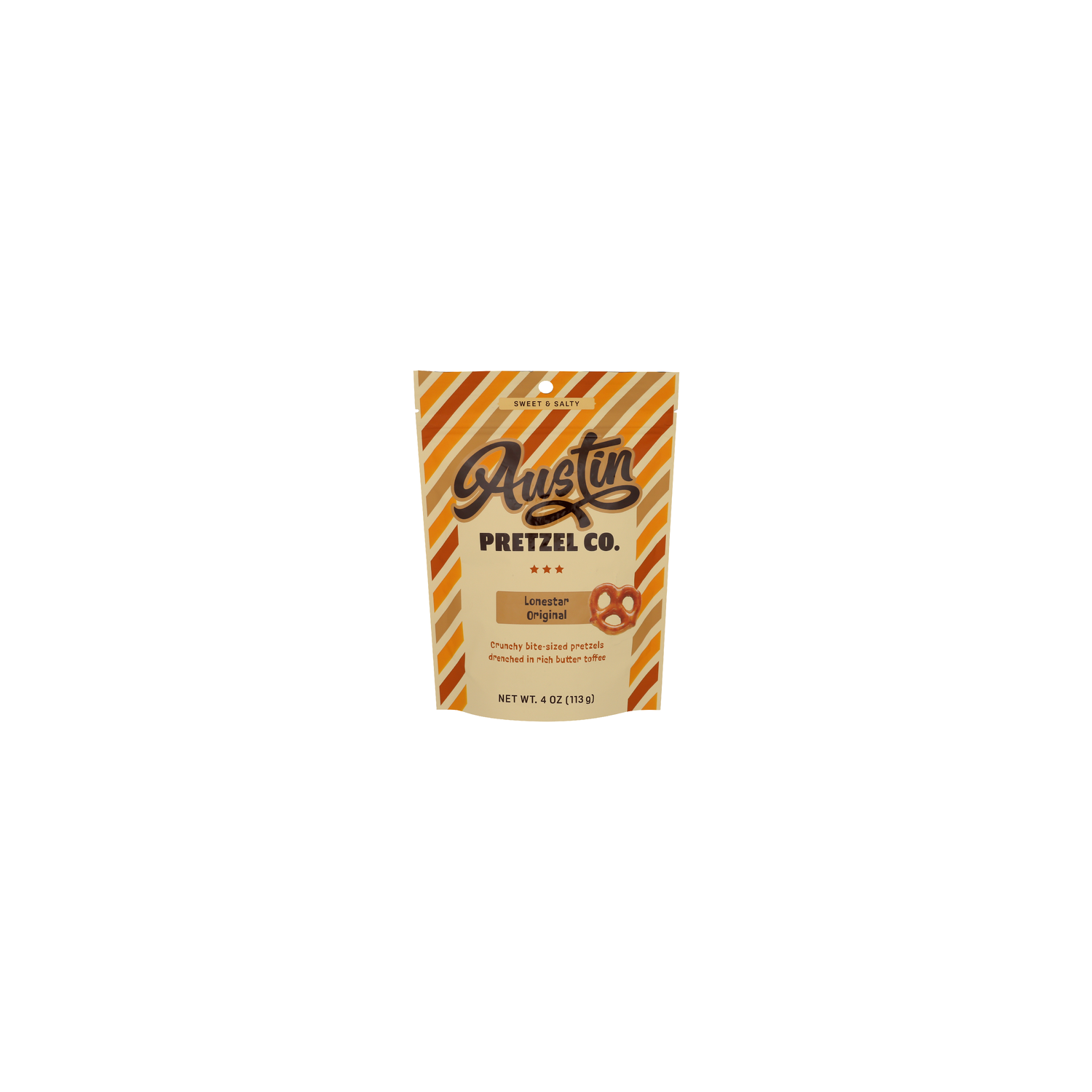 Austin Pretzel CO. Lonestar Original Crunchy Sweet & Salty Pretzels - 4 Ounce Image 1 of 4