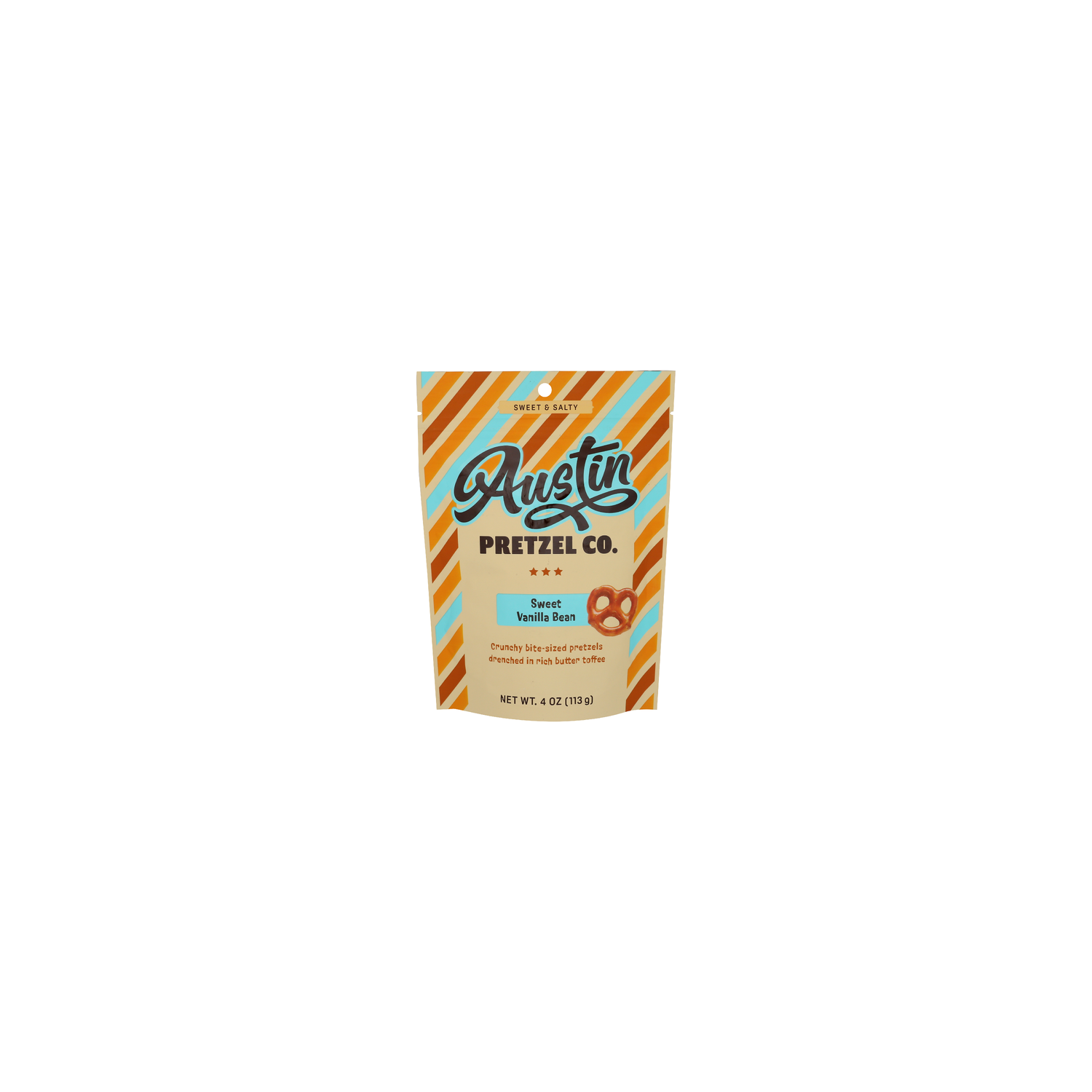 Austin Pretzel CO. Sweet Vanilla Bean Sweet & Salty Pretzels - 4 Ounce Image 1 of 4