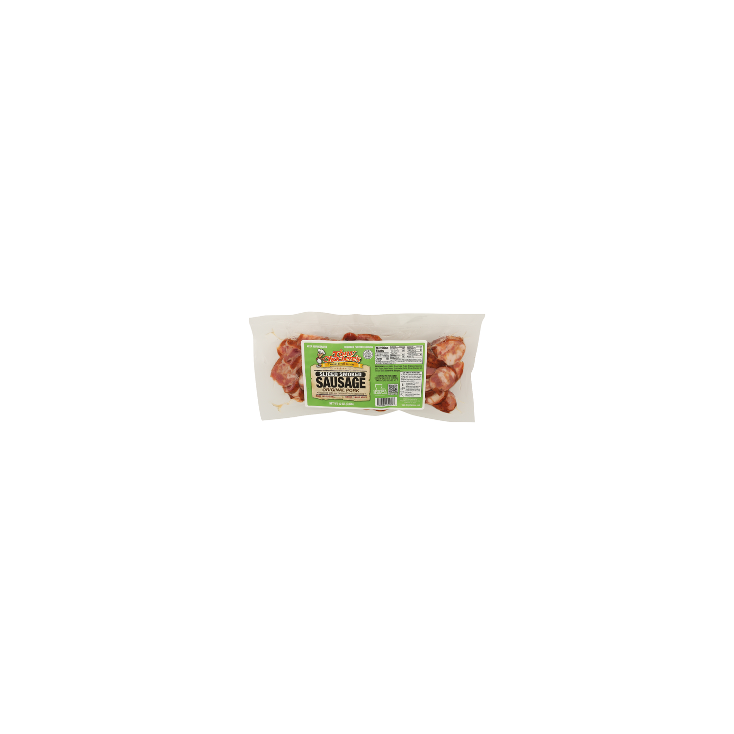 Tony Chachere’s Sliced Original Pork Smoked Sausage - 12 Ounce Image 1 of 4