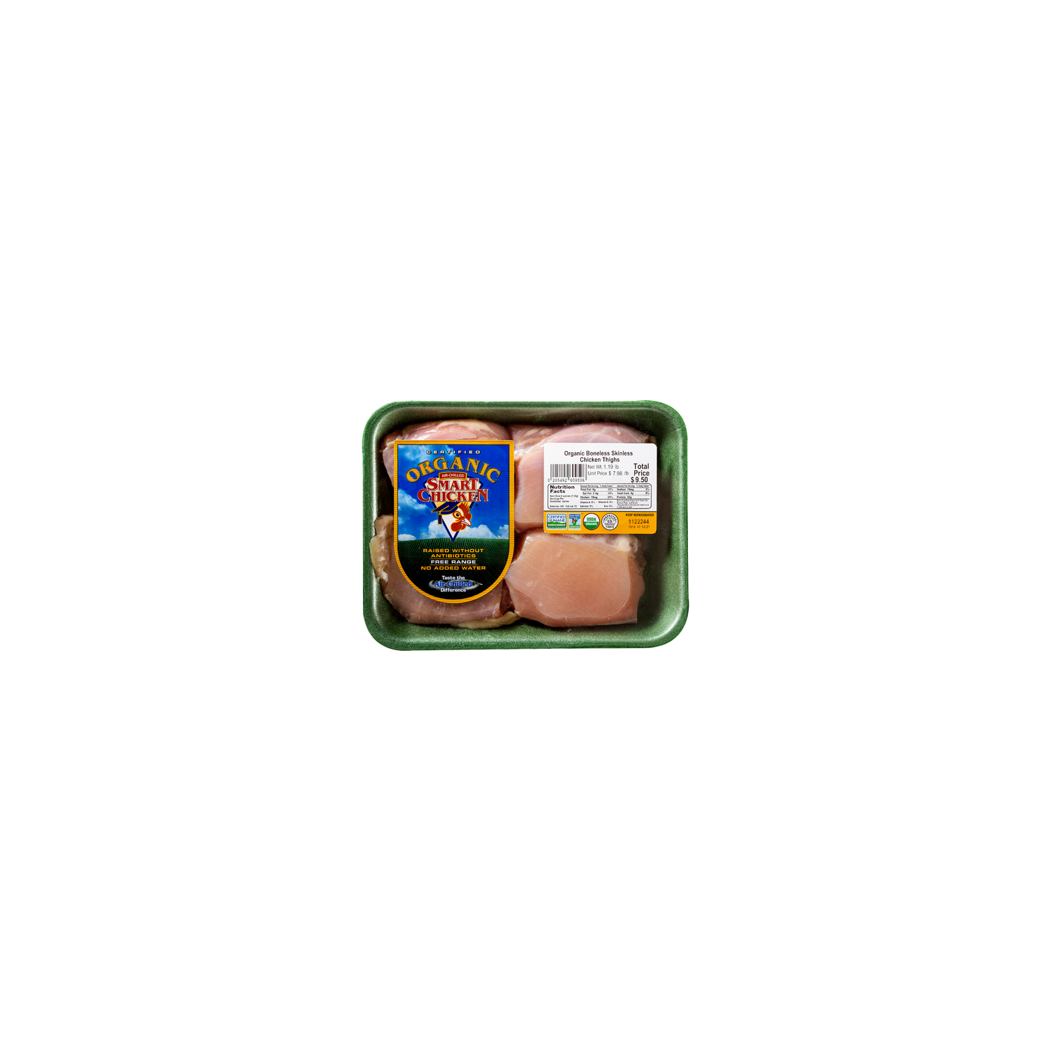Smart Chicken Boneless Skinless Thighs - Avg 1.21 Lbs