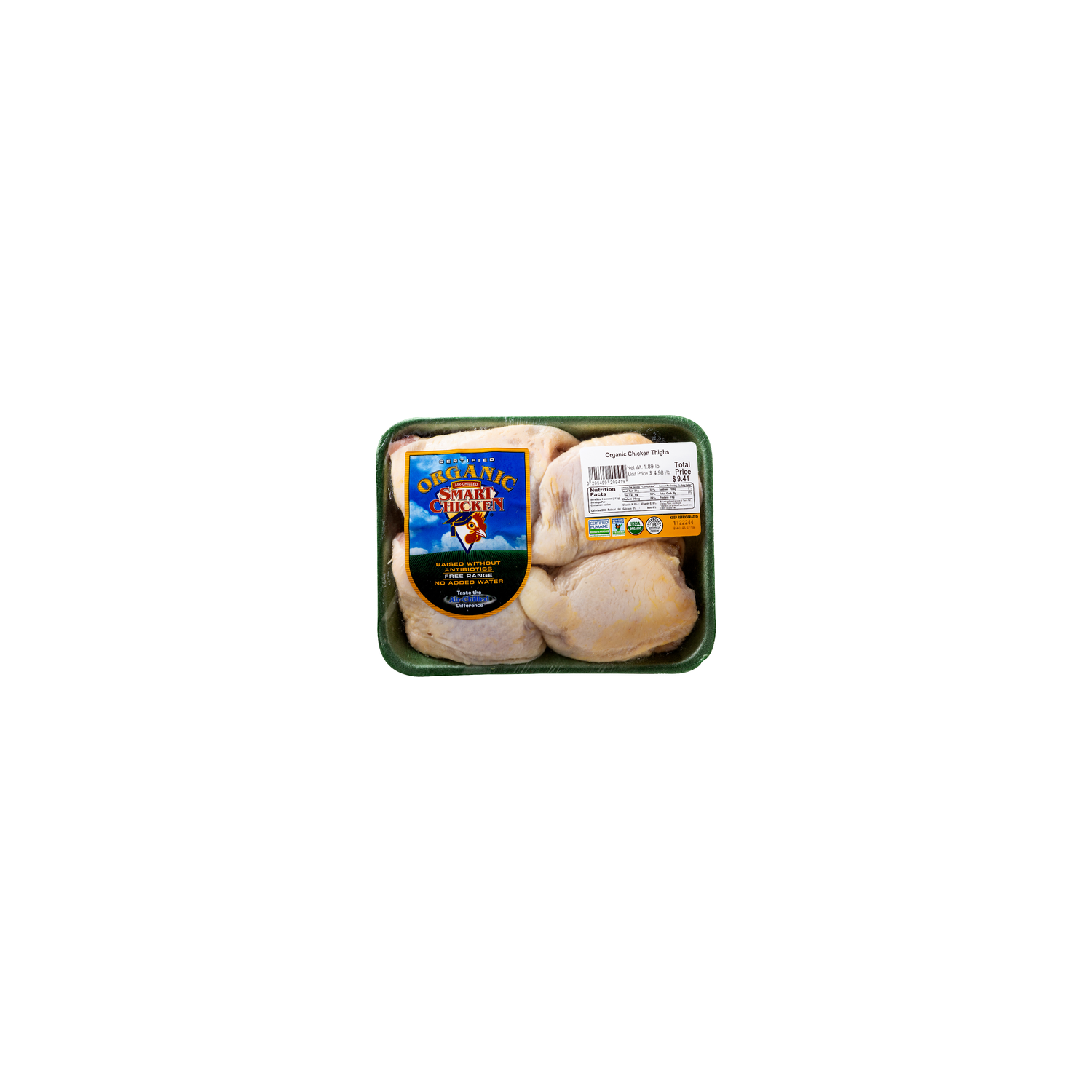 Smart Chicken Organic Thighs - Avg 1.63 Lbs