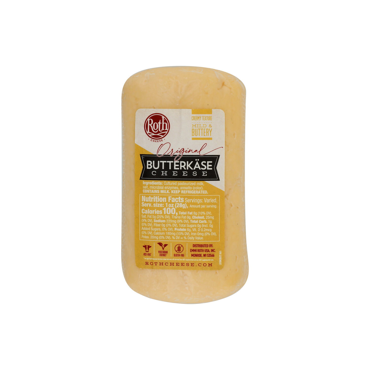 Bauer Butterkäse Cheese - Imported From Germany, All Natural, 1 Lb Block (Fresh From US Seller)