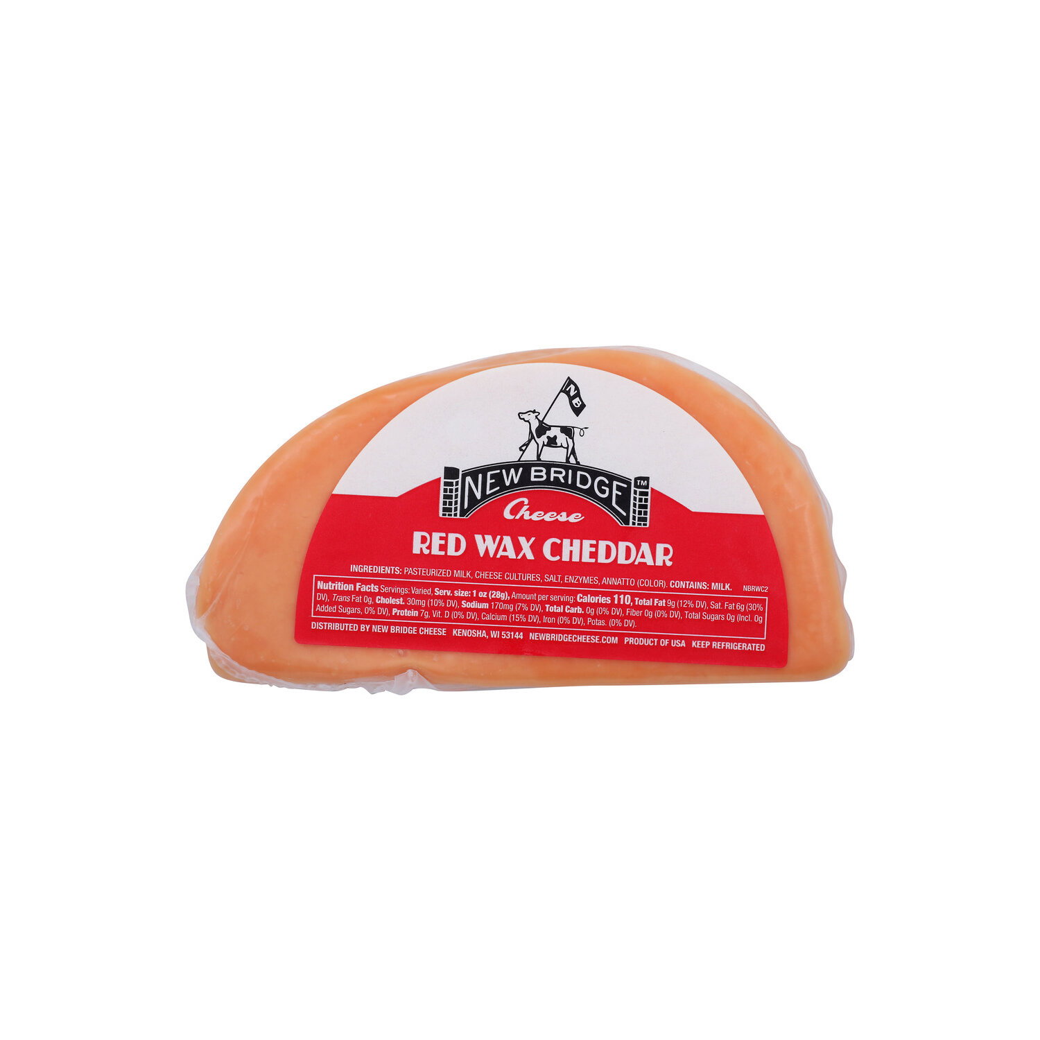 New Bridge Red Wax Cheddar Cheese - Avg 0.63 Lb