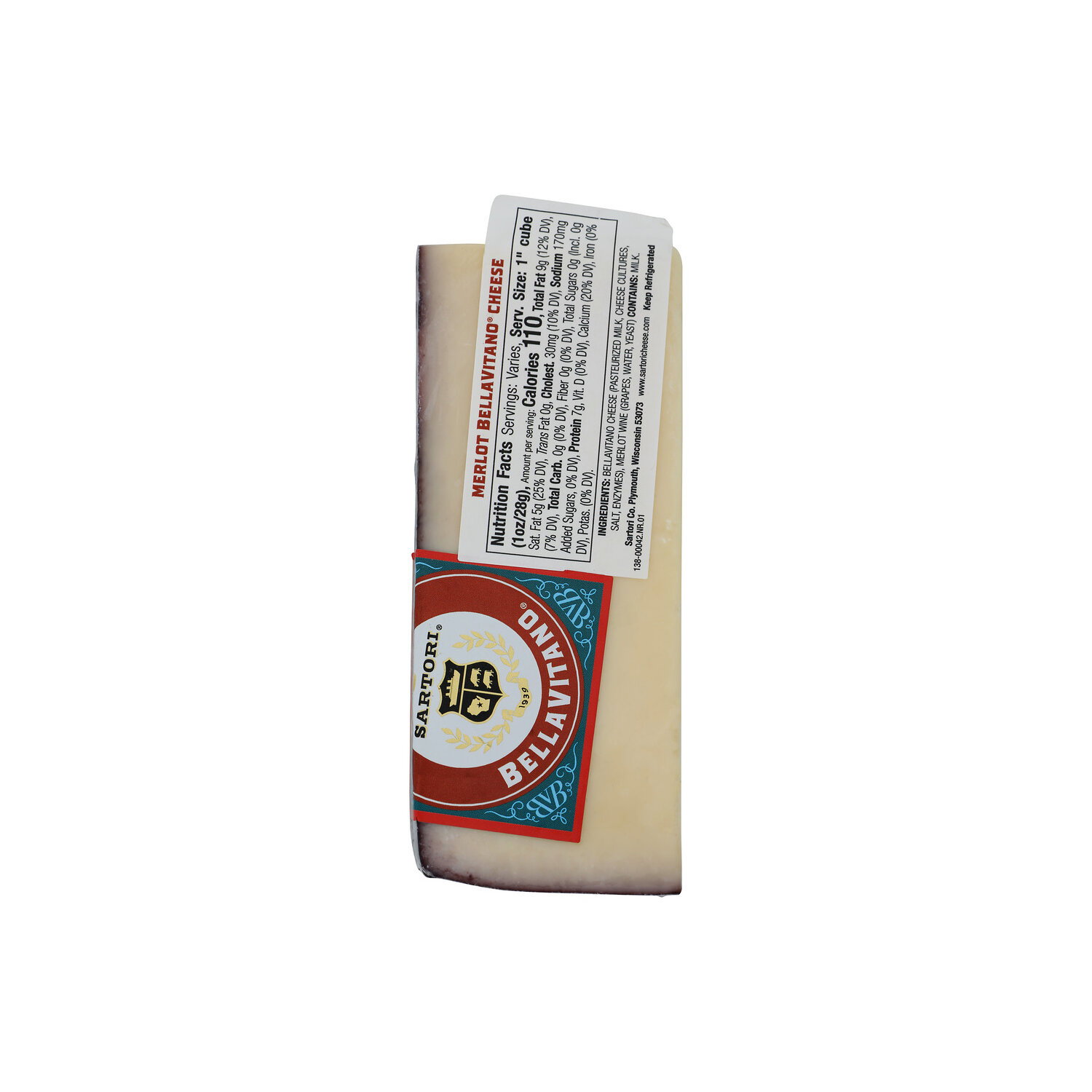 Sartori Merlot Bellavitano Cheese - Avg 0.33 Lb