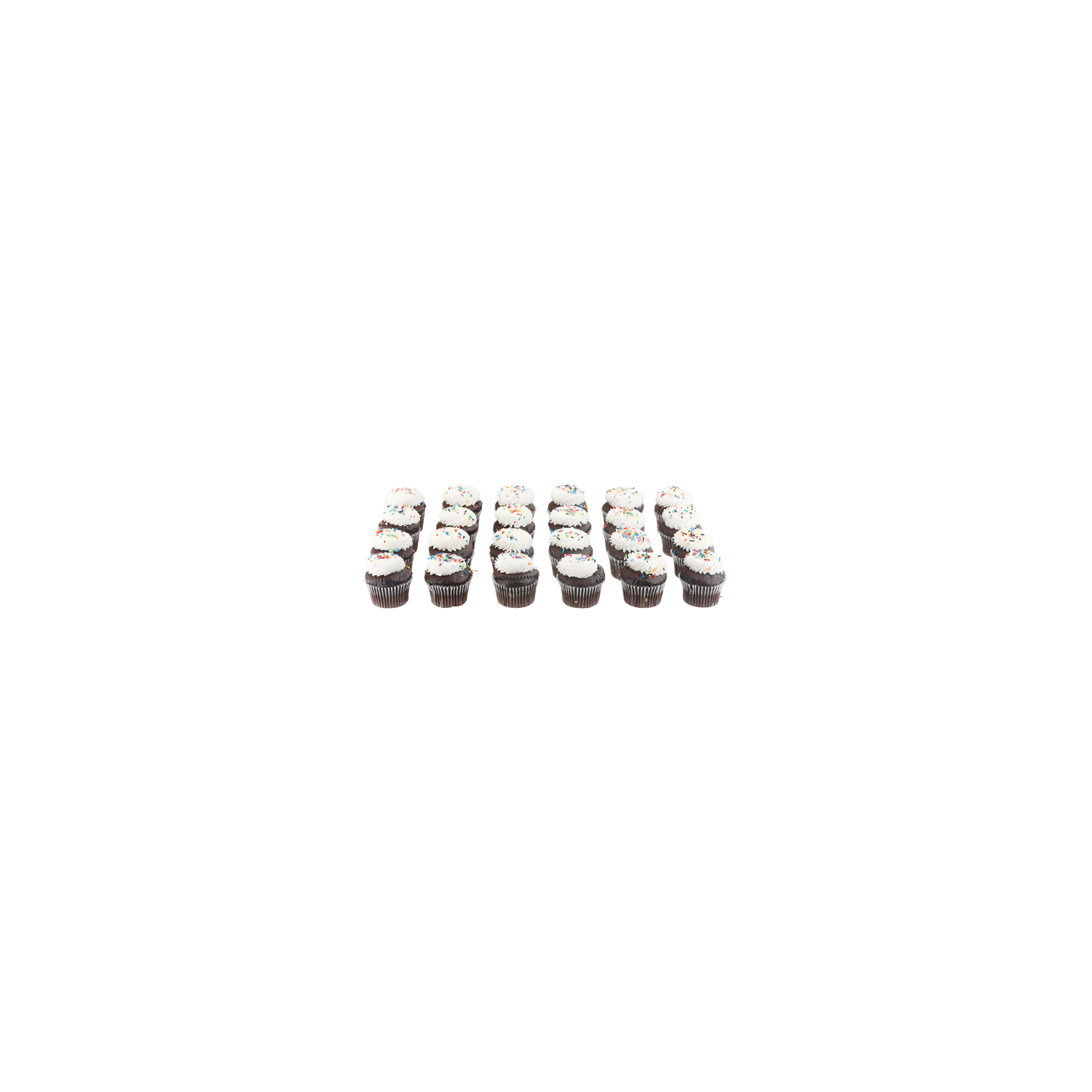 Chocolate Cupcakes With White Icing - 24 Count Image 1 of 3