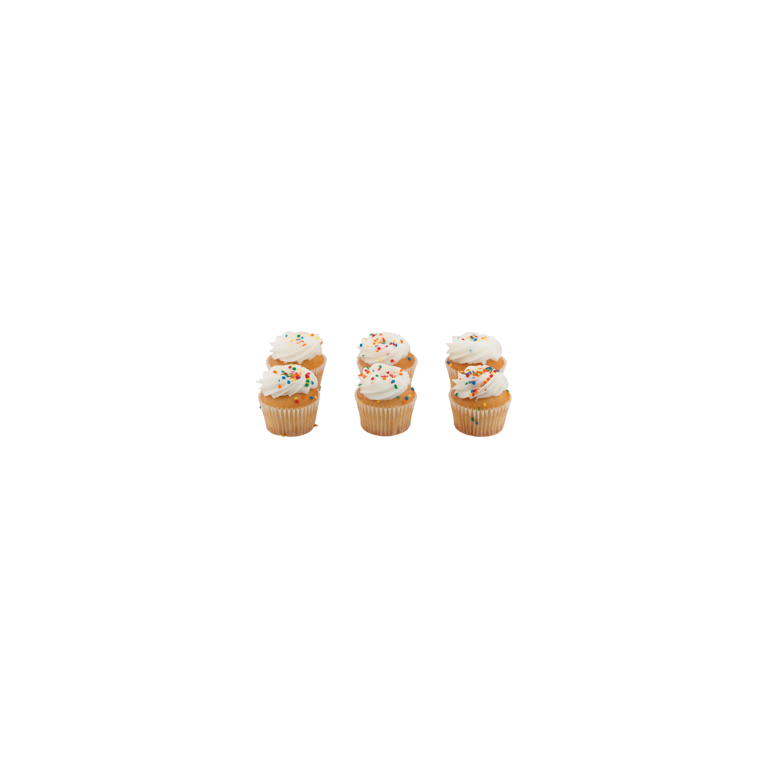 White Cupcakes With Icing - 6 Count Image 1 of 3