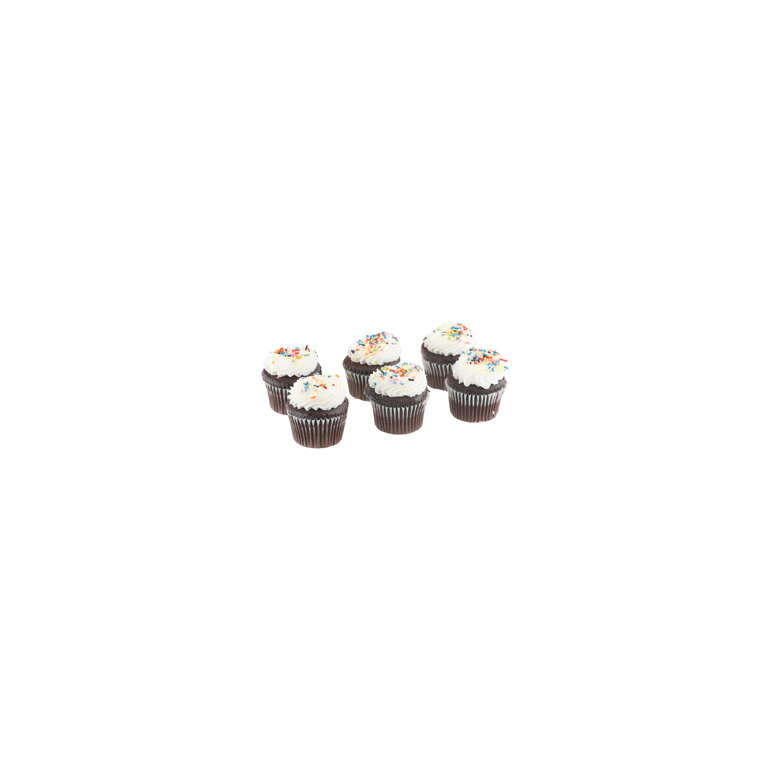 Chocolate Cupcakes With White Icing - 6 Count Image 1 of 3