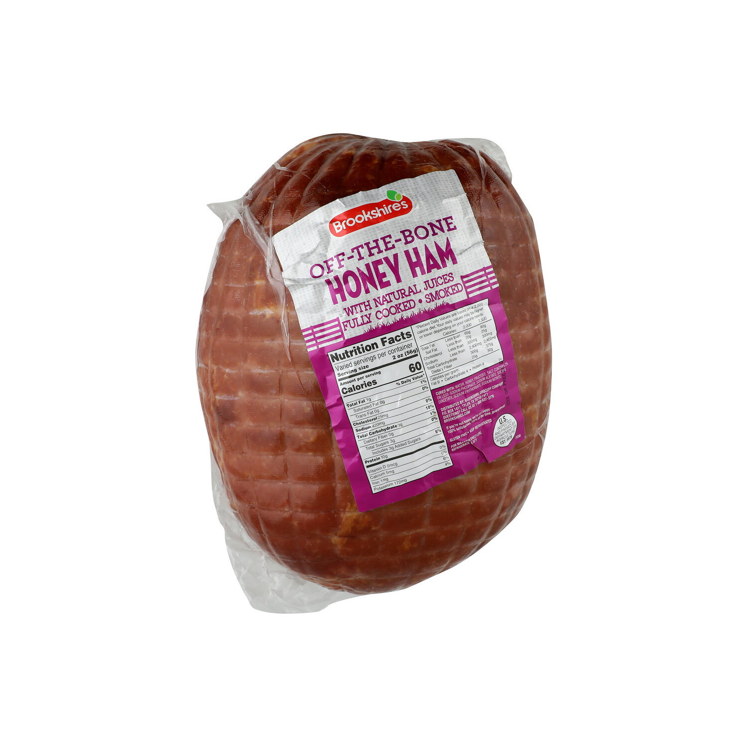 Brookshire's Off The Bone Whole Honey Ham - 1 Pound Image 1 of 4