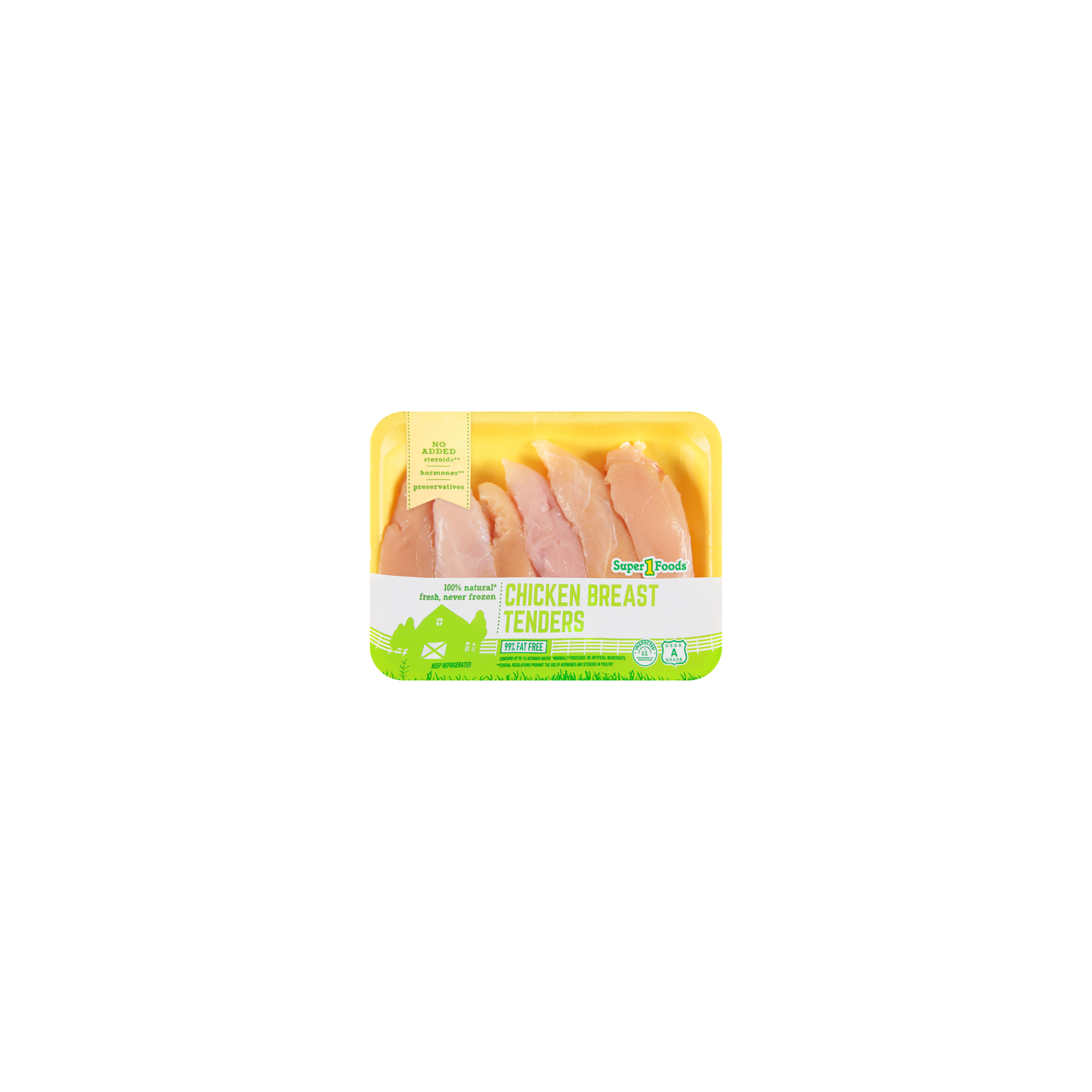 Super 1 Foods Chicken Breast Tenders - Avg 1.07 Lbs Image 1 of 4